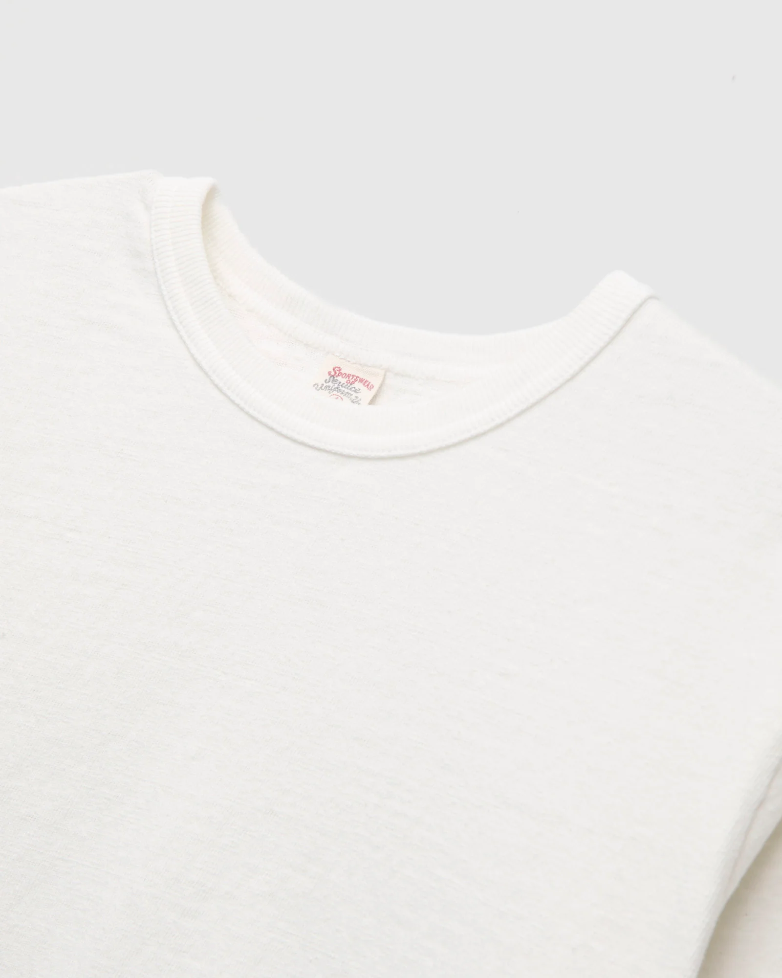 No. 8 Slub Nep Short Sleeve T-Shirt in White - Image 3