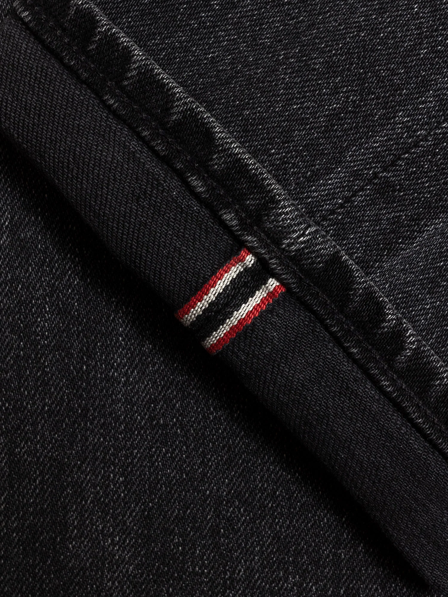 "Noel" 14oz Washed Black Stretch Selvedge Denim - Scissors Slim Tapered - Image 9