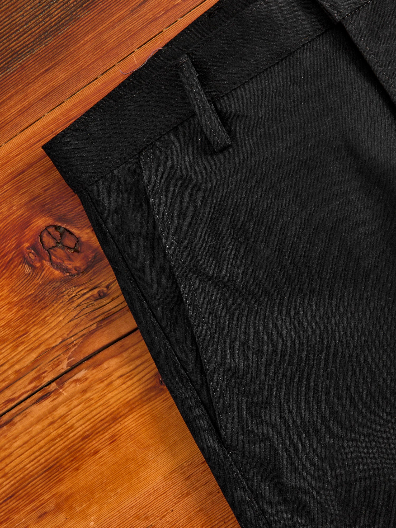 "Officer High Trouser" in 11oz Black Selvedge Denim - Image 5