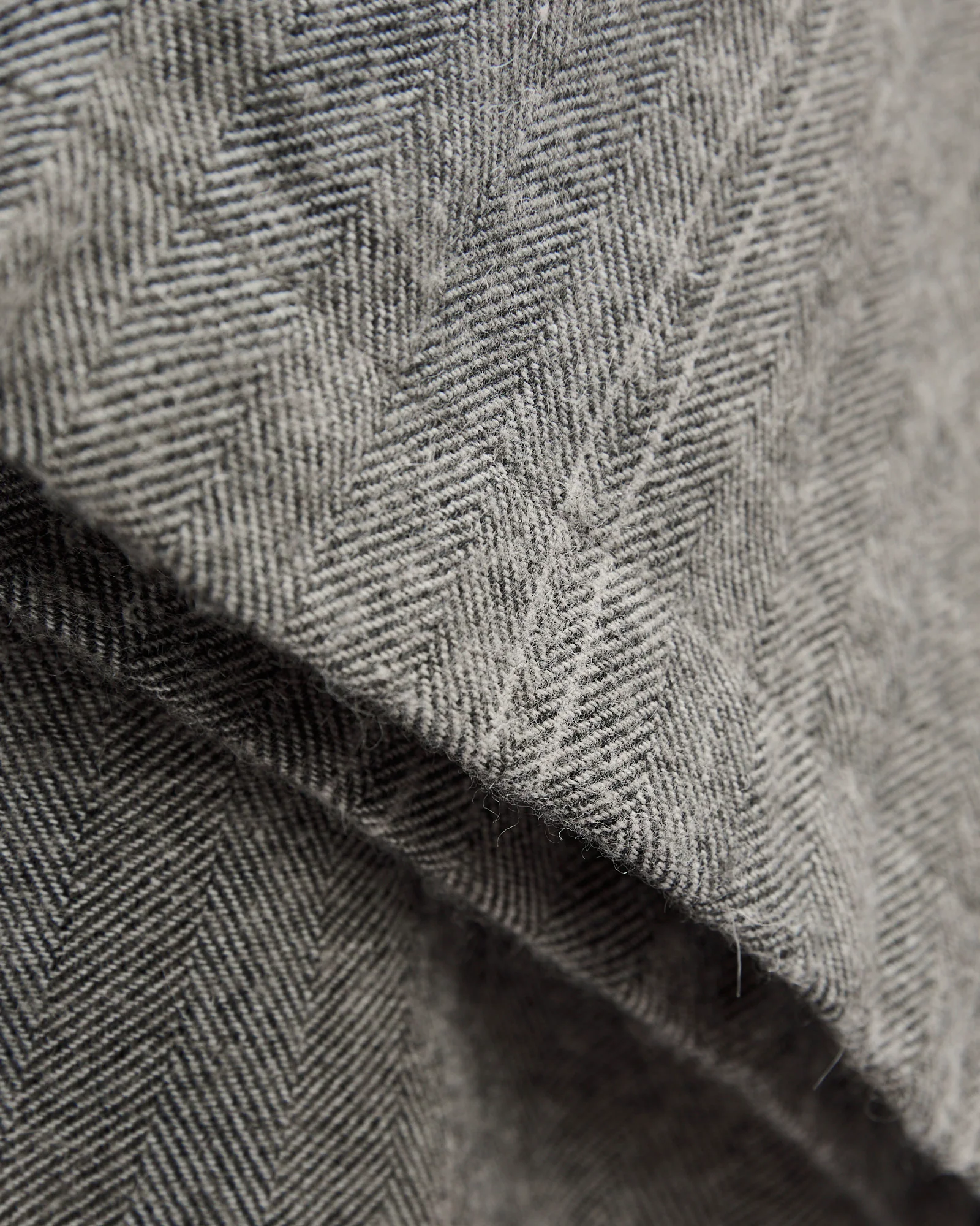 Officer Pants in Light Grey Wool Striped HB - Image 8