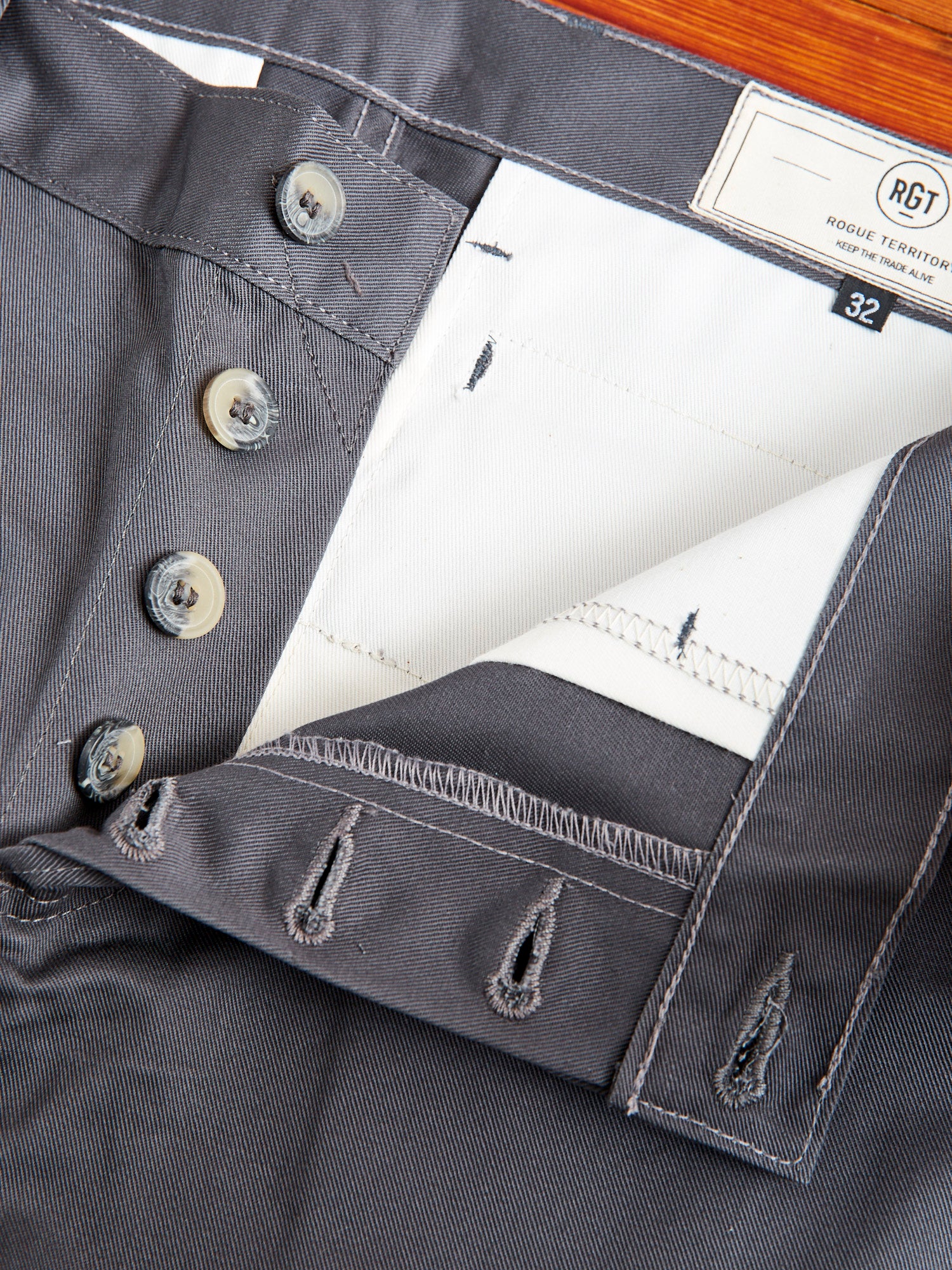 "Officer Trouser" in Grey Twill - Image 6