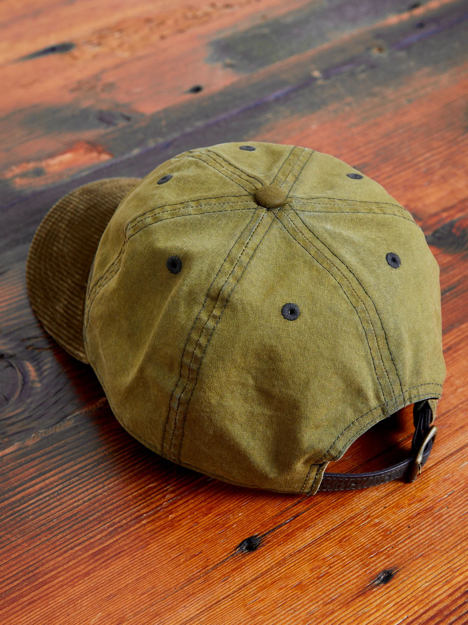 Oilcloth Baseball Cap in Explorer Olive - Image 2