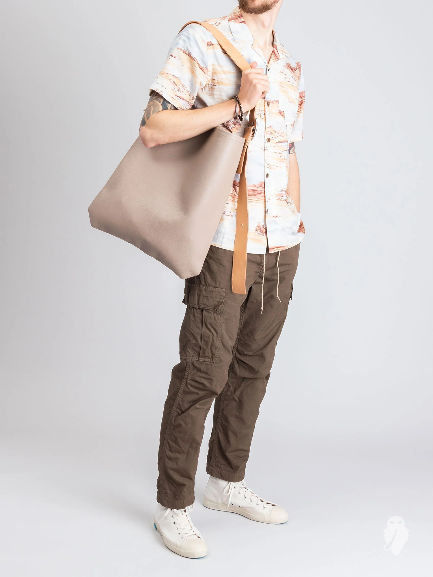 One Side Belt Bag in Beige - Image 8