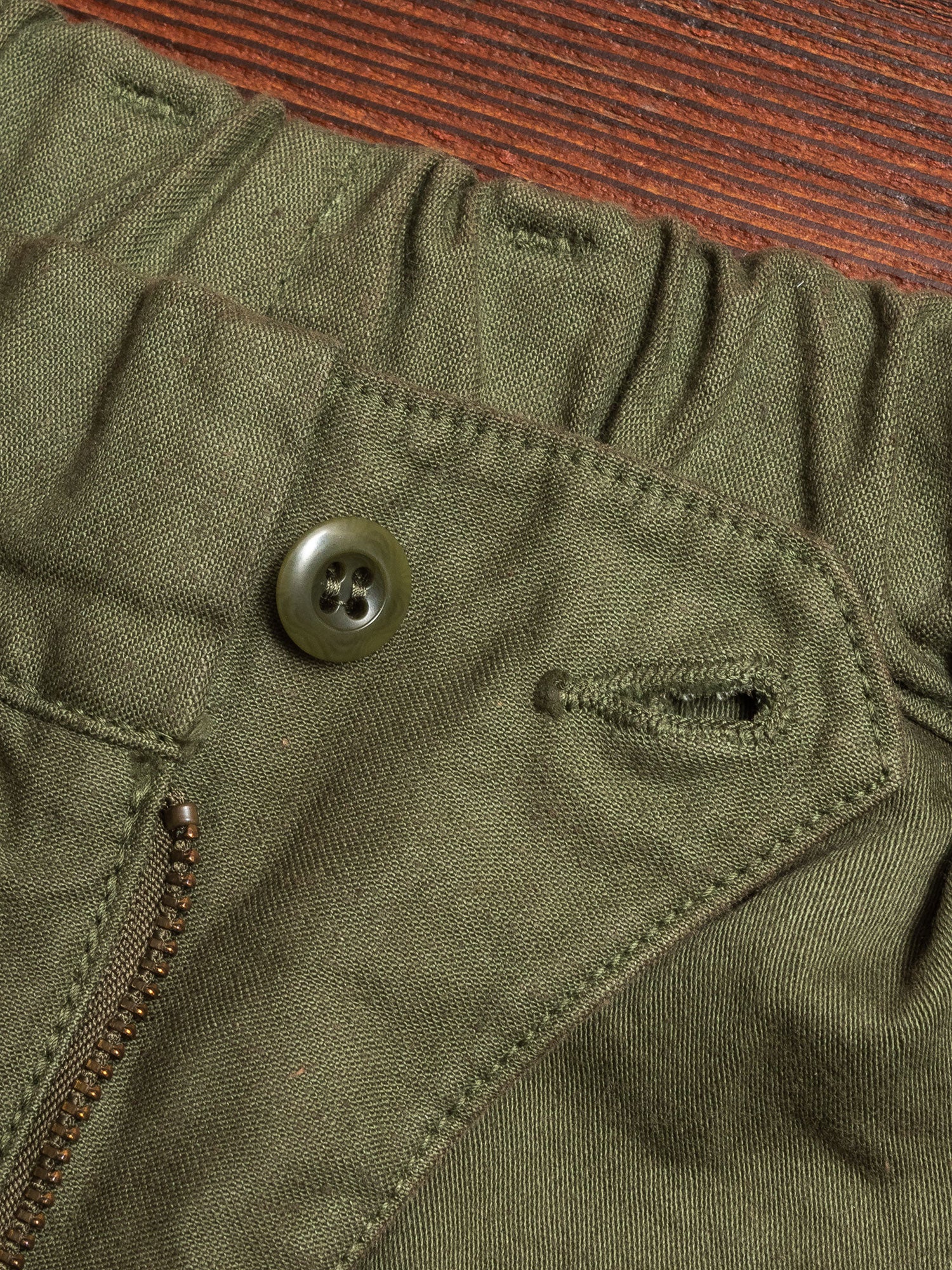 One-Tuck Wide Pants in Olive - Image 6