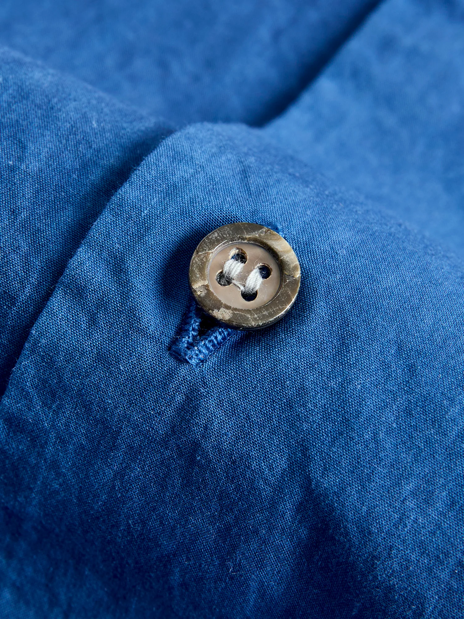 Organic Cotton Button-Up Shirt in Indigo - Image 7