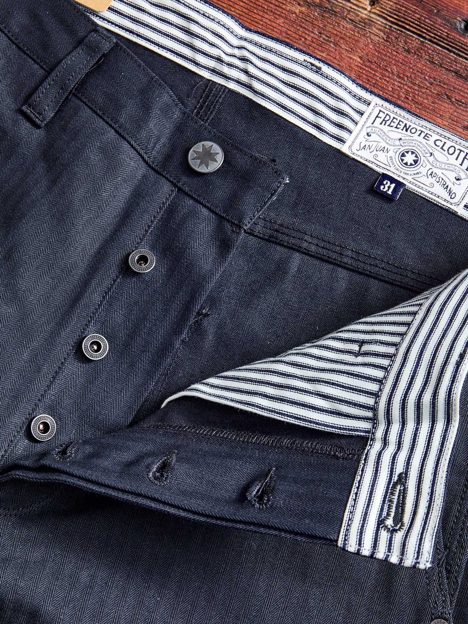 Ortega Pant in Black Herringbone - Image 6