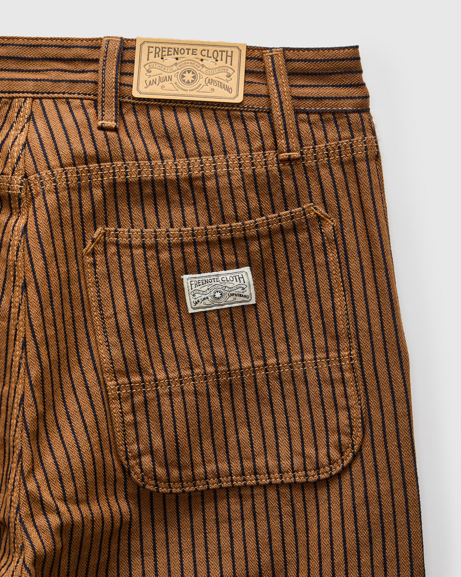 Ortega Pant in Brown Herringbone Dobby - Image 3