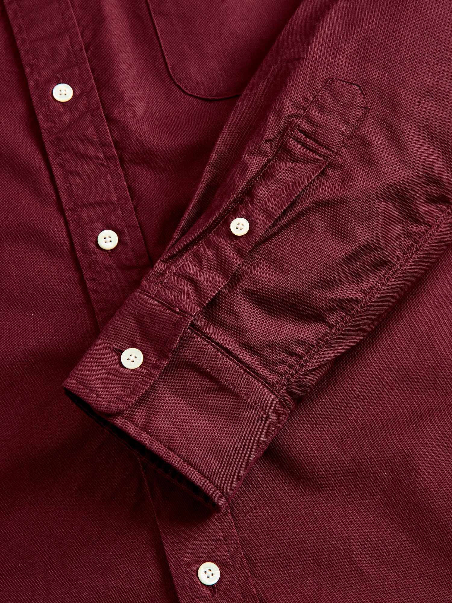 Oxford Button-Down Shirt in Burgundy - Image 4