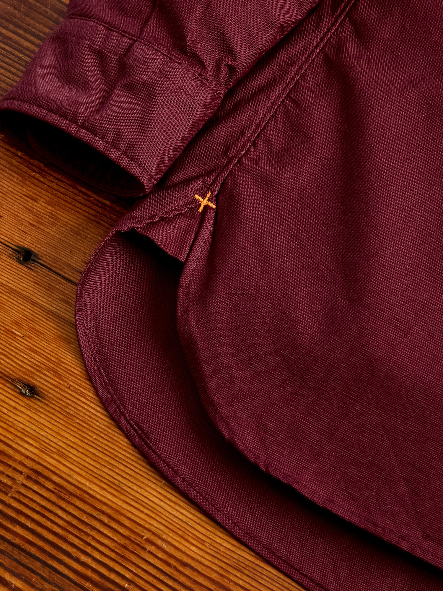 Oxford Button-Down Shirt in Burgundy - Image 5