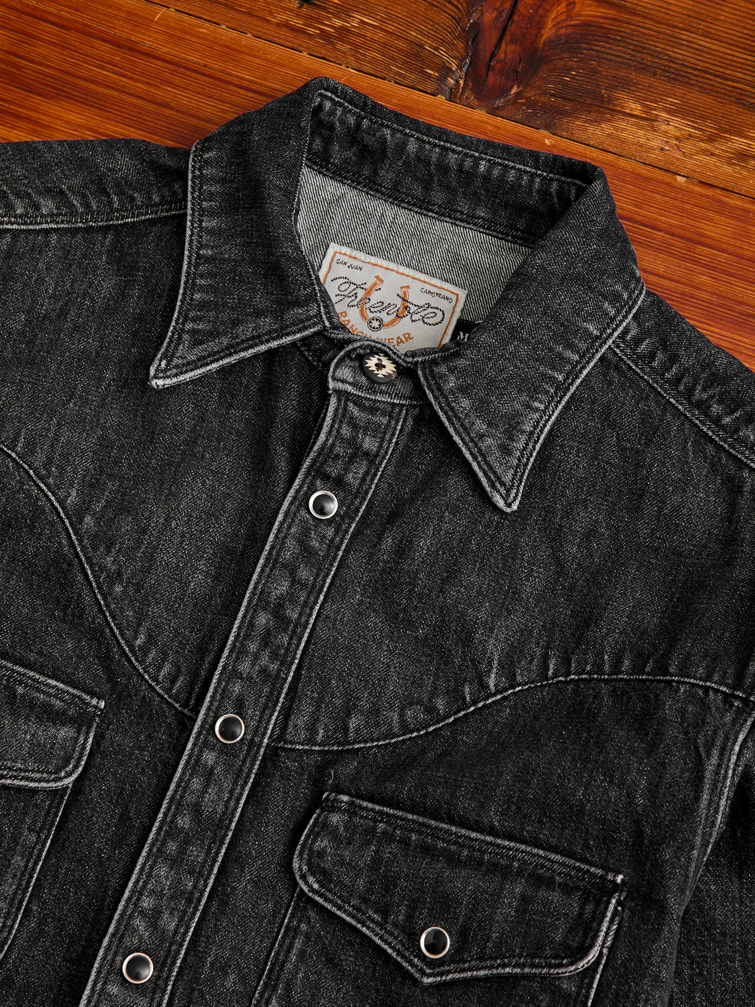 Packard Western Shirt in Black Stonewash - Image 3