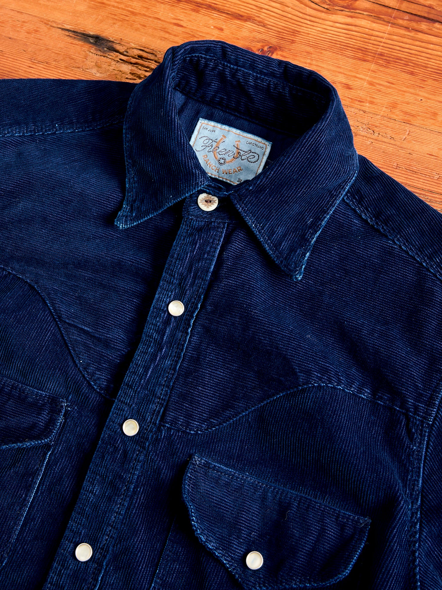 Packard Western Shirt in Indigo Corduroy - Image 4
