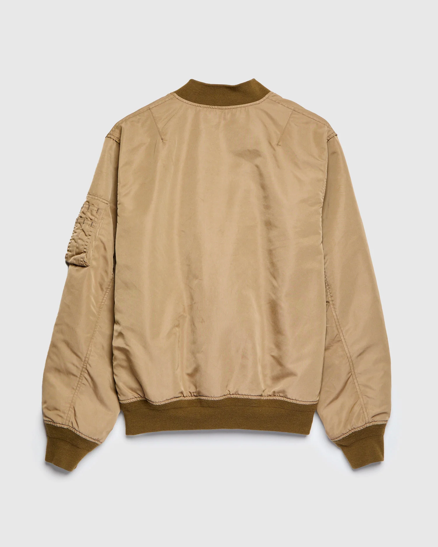 "Panther" Reversible Nylon Twill MA-1 Bomber Jacket in Brown - Image 3