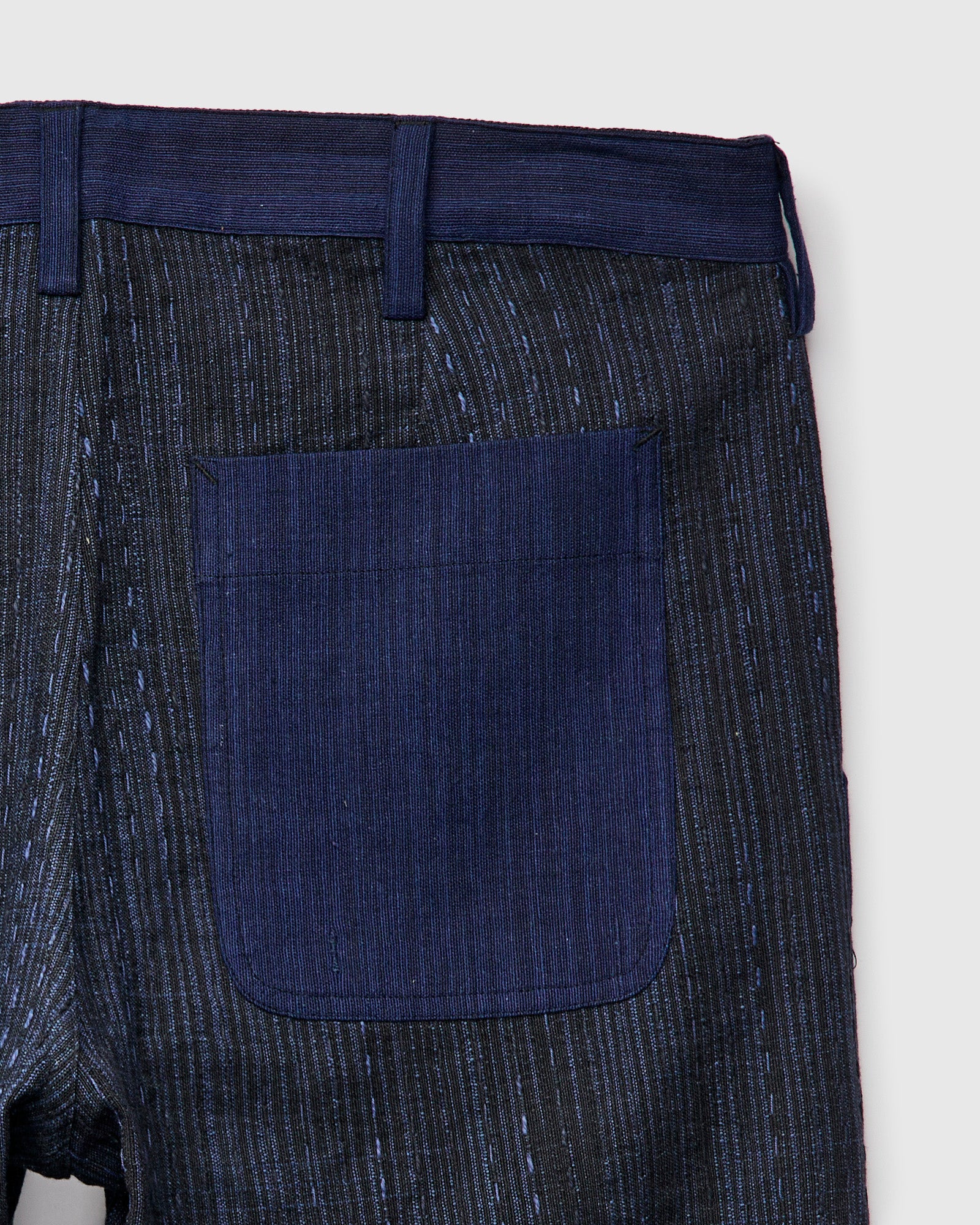 Patchwork Stitch Isaac Pants in Indigo Iron Spacedye - Image 3