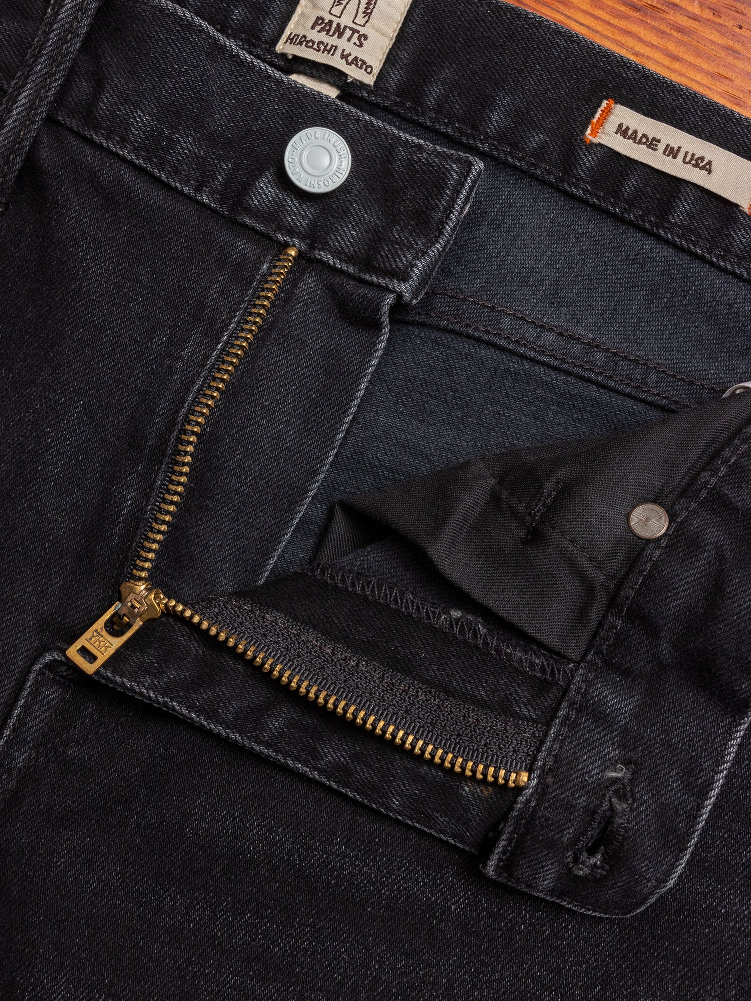 "Paul" 14oz Washed Black Stretch Selvedge Denim - Pen Slim - Image 6