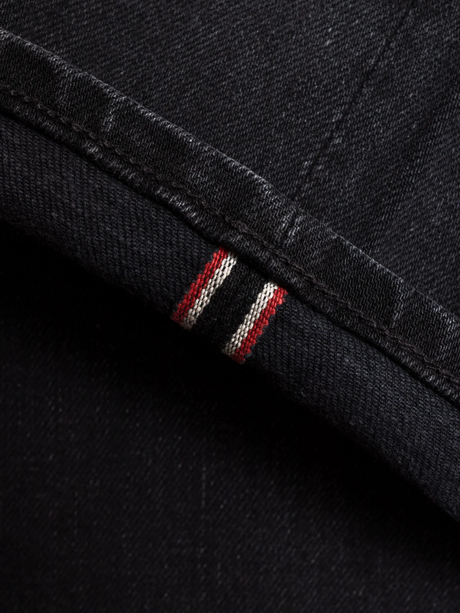 "Paul" 14oz Washed Black Stretch Selvedge Denim - Pen Slim - Image 9