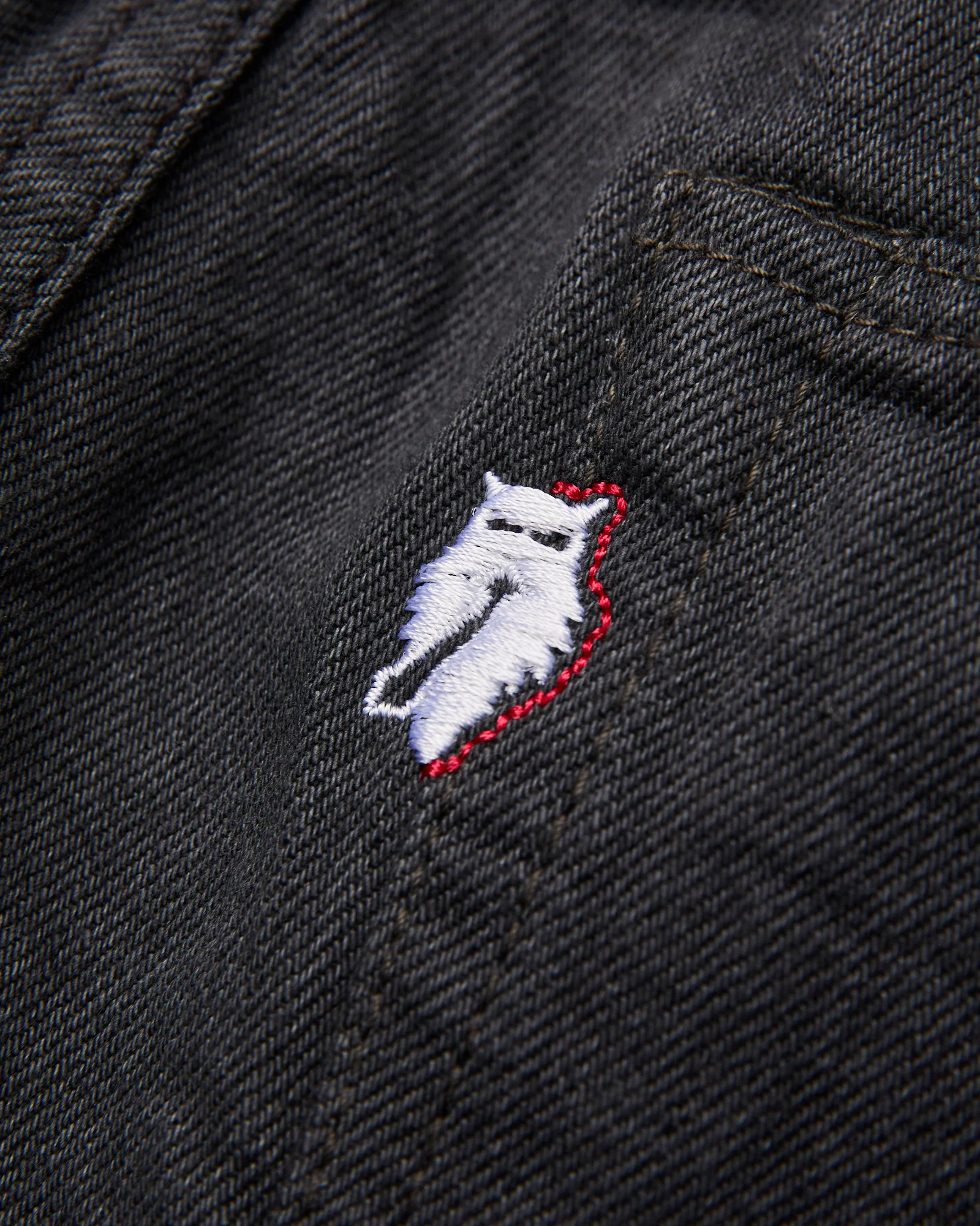 "Moonrock" 14oz Rinsed Charcoal Grey Selvedge Denim - Relaxed Tapered Fit - Image 5