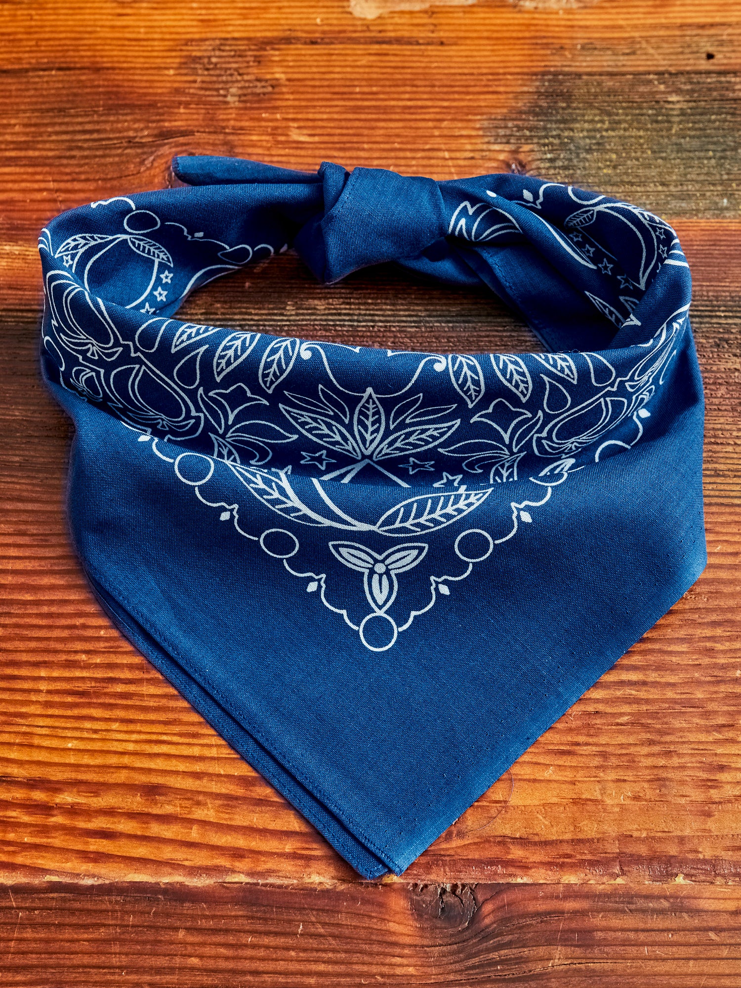Peach Paisley Original Bandana in Blue - Image 2