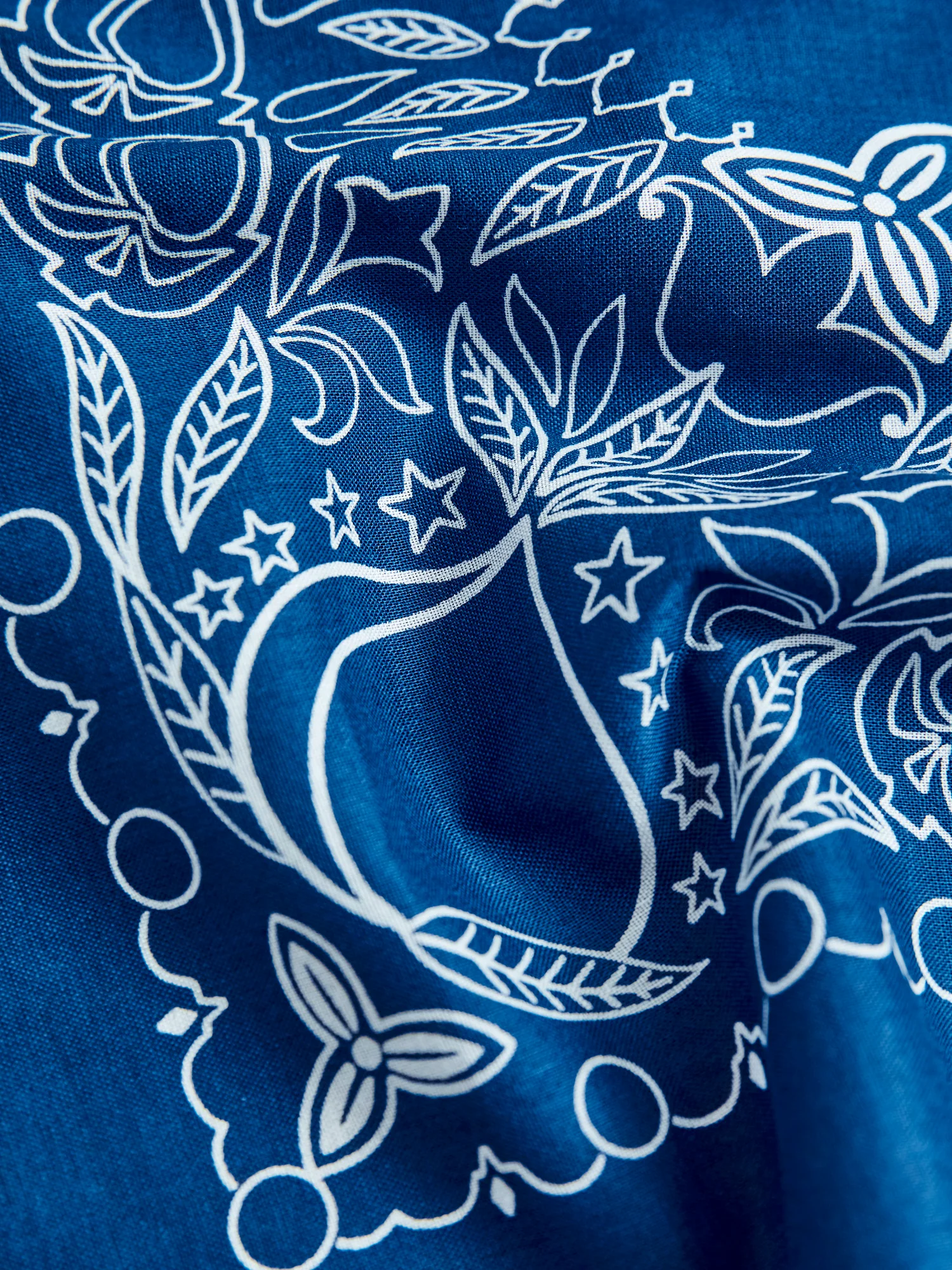 Peach Paisley Original Bandana in Blue - Image 3