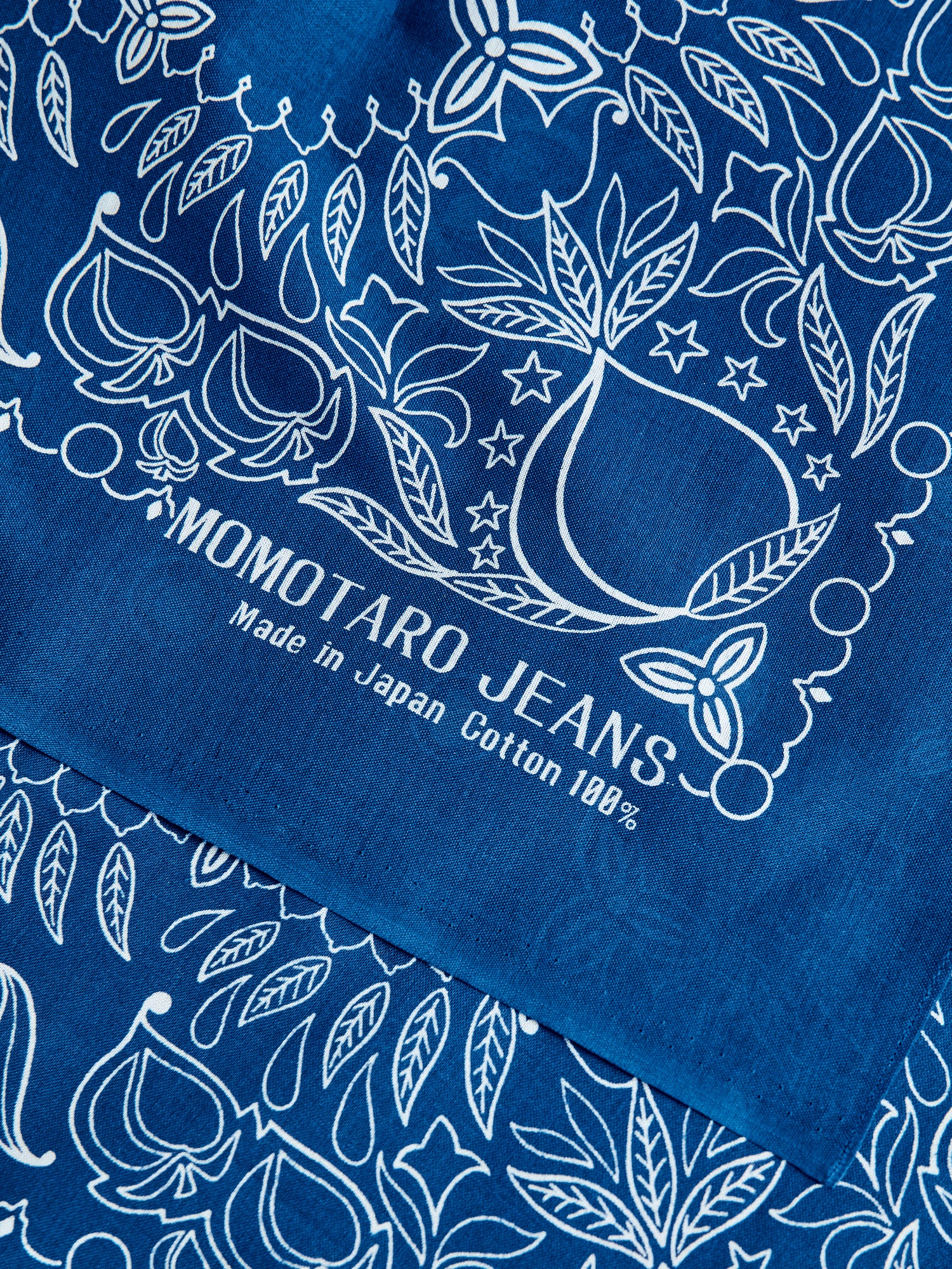 Peach Paisley Original Bandana in Blue - Image 4