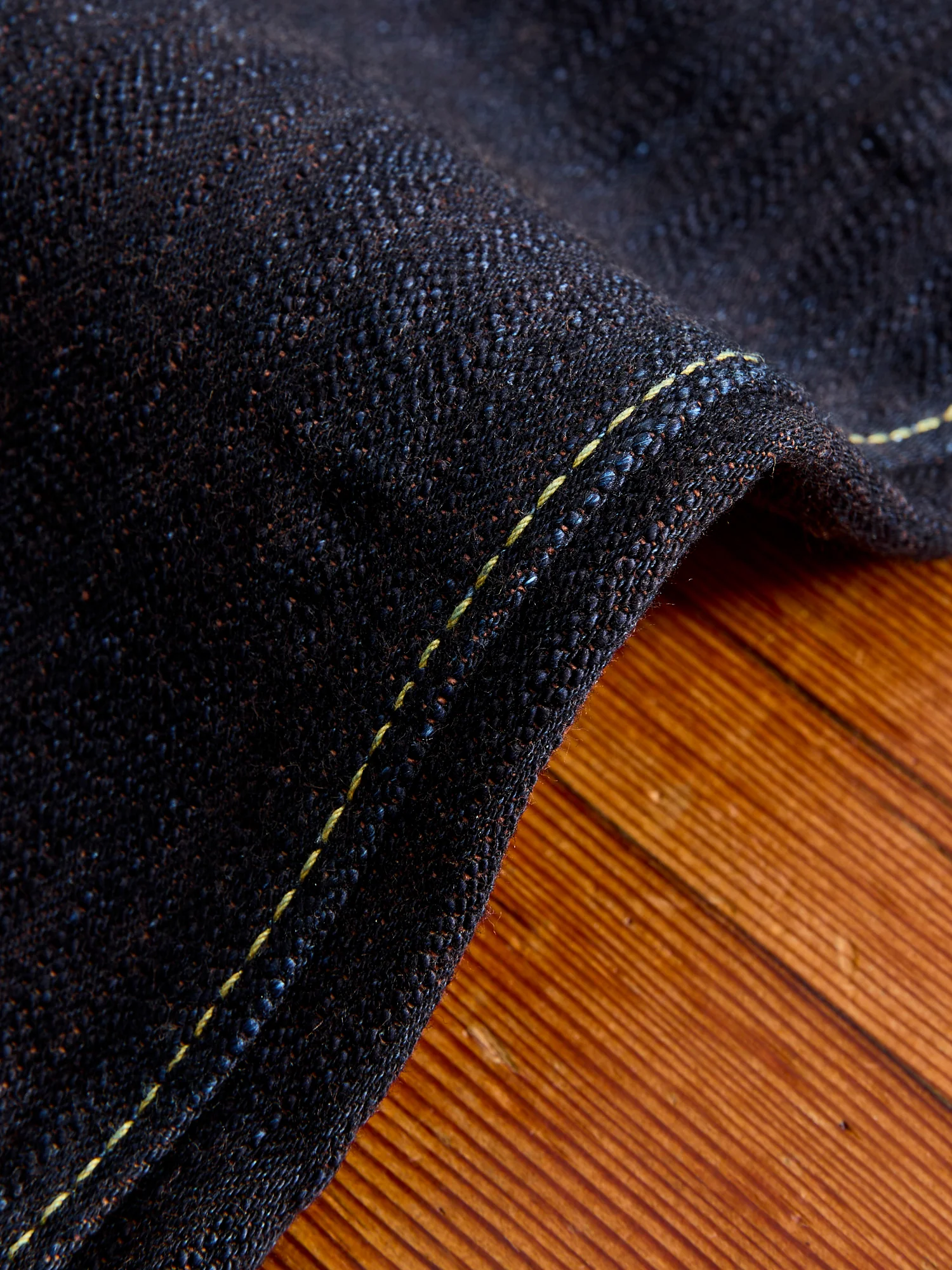 PER-EX-003-ID "Persimmon Extra Slub" 15oz Rinsed Selvedge Denim - Regular Straight Fit - Image 11