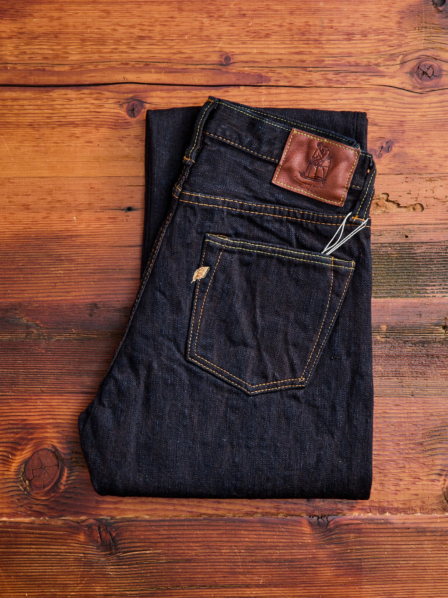 PER-EX-003-ID "Persimmon Extra Slub" 15oz Rinsed Selvedge Denim - Regular Straight Fit - Image 2