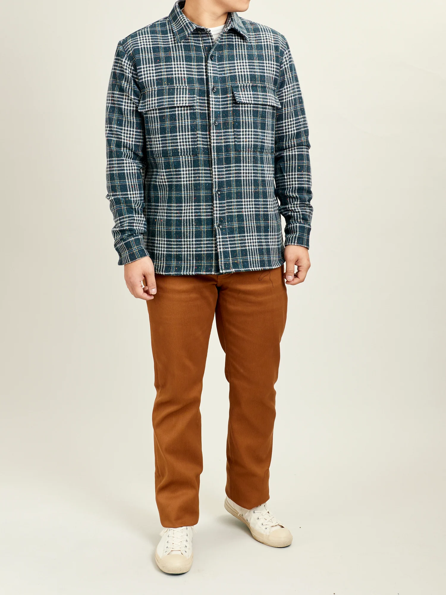 Phelps Flannel Shirt in Emerald - Image 9