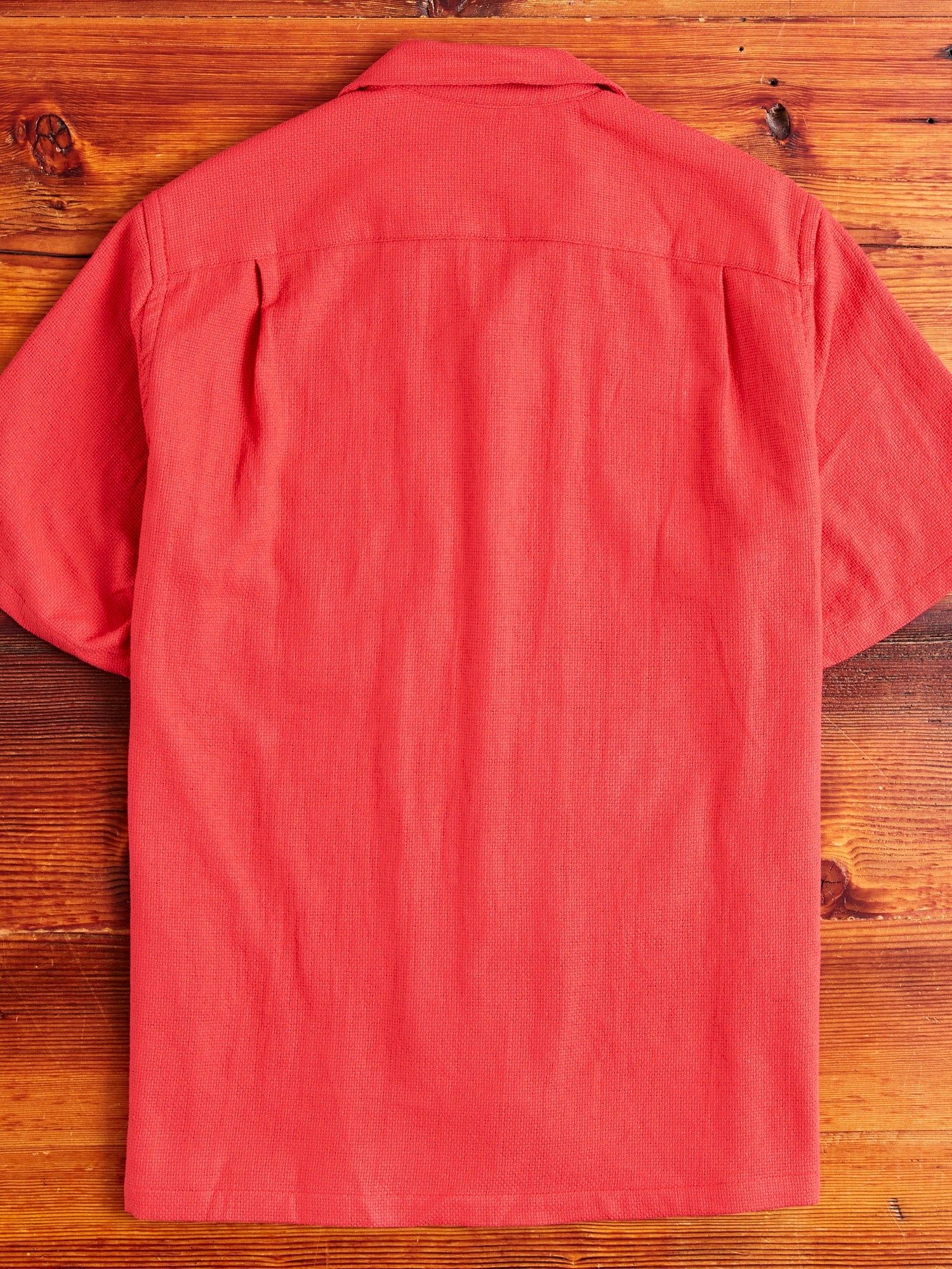 Pique Button-Up Shirt in Clay - Image 10