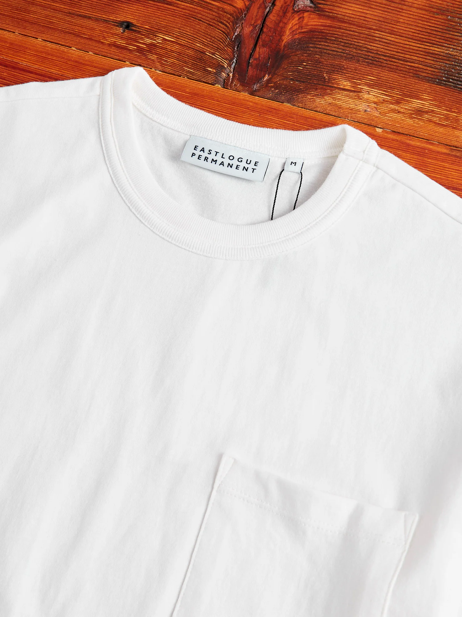 Pocket T-Shirt in Off White - Image 3
