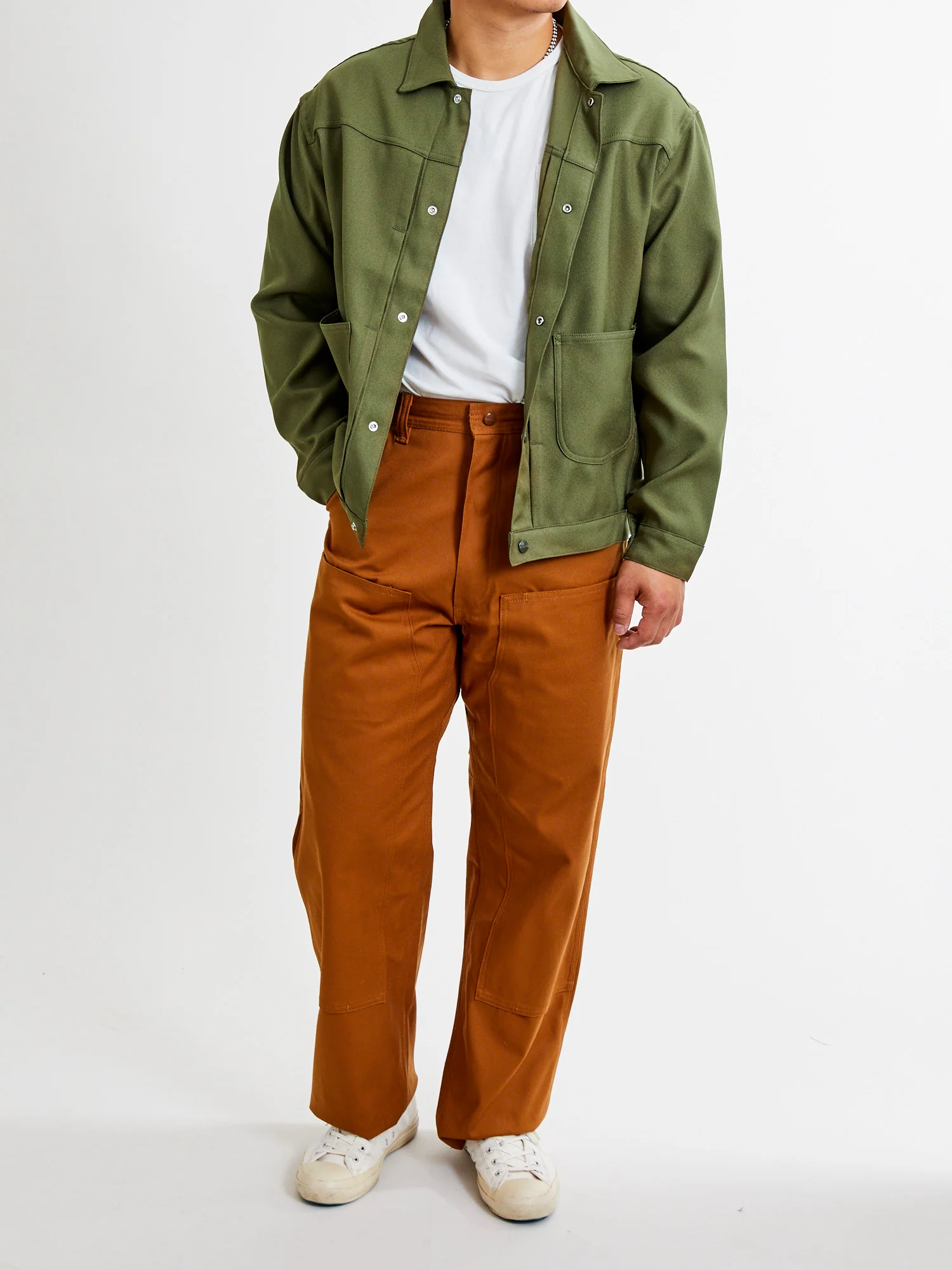 Poly Twill Gardeners Jacket in Olive - Image 11