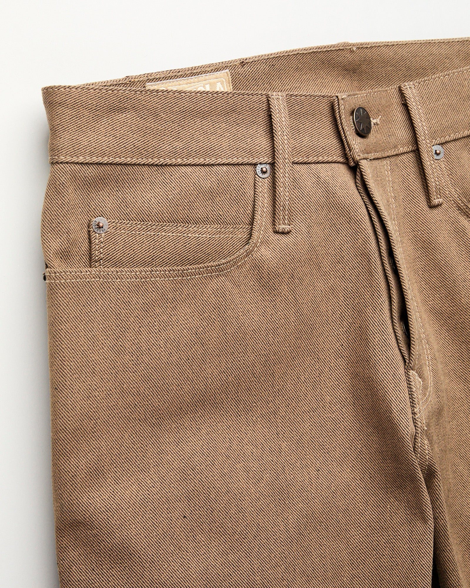 "Portola" 15oz Brown Selvedge Denim - Tapered Fit - Image 4