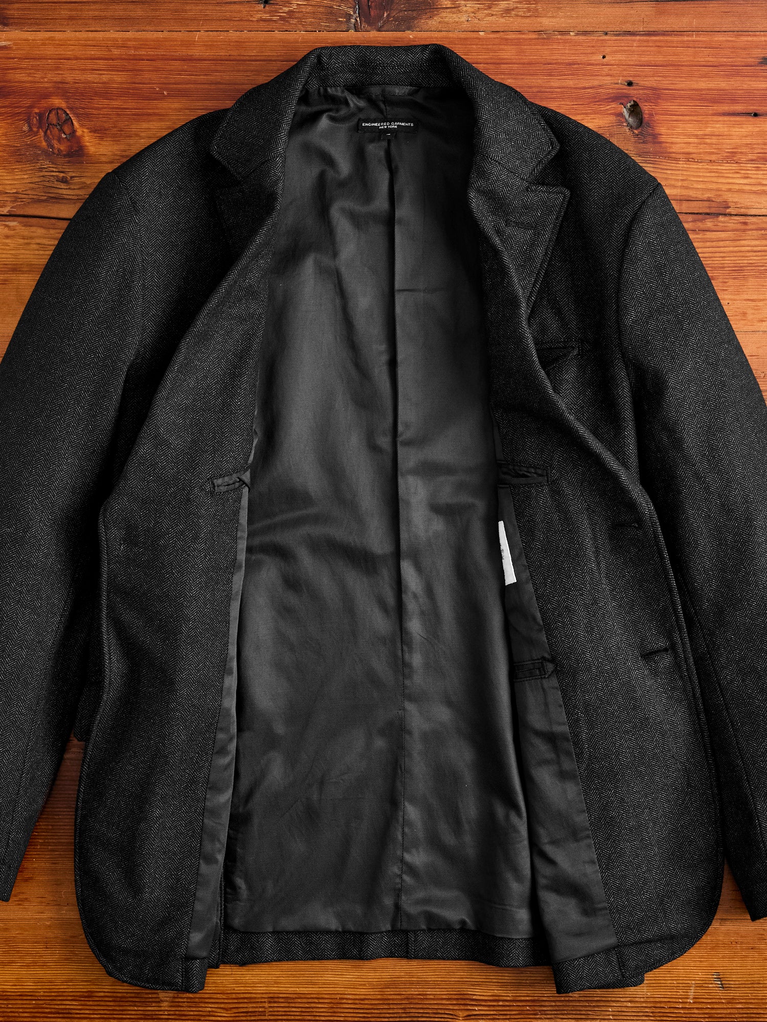 Printed Wool Andover Jacket in Charcoal - Image 3