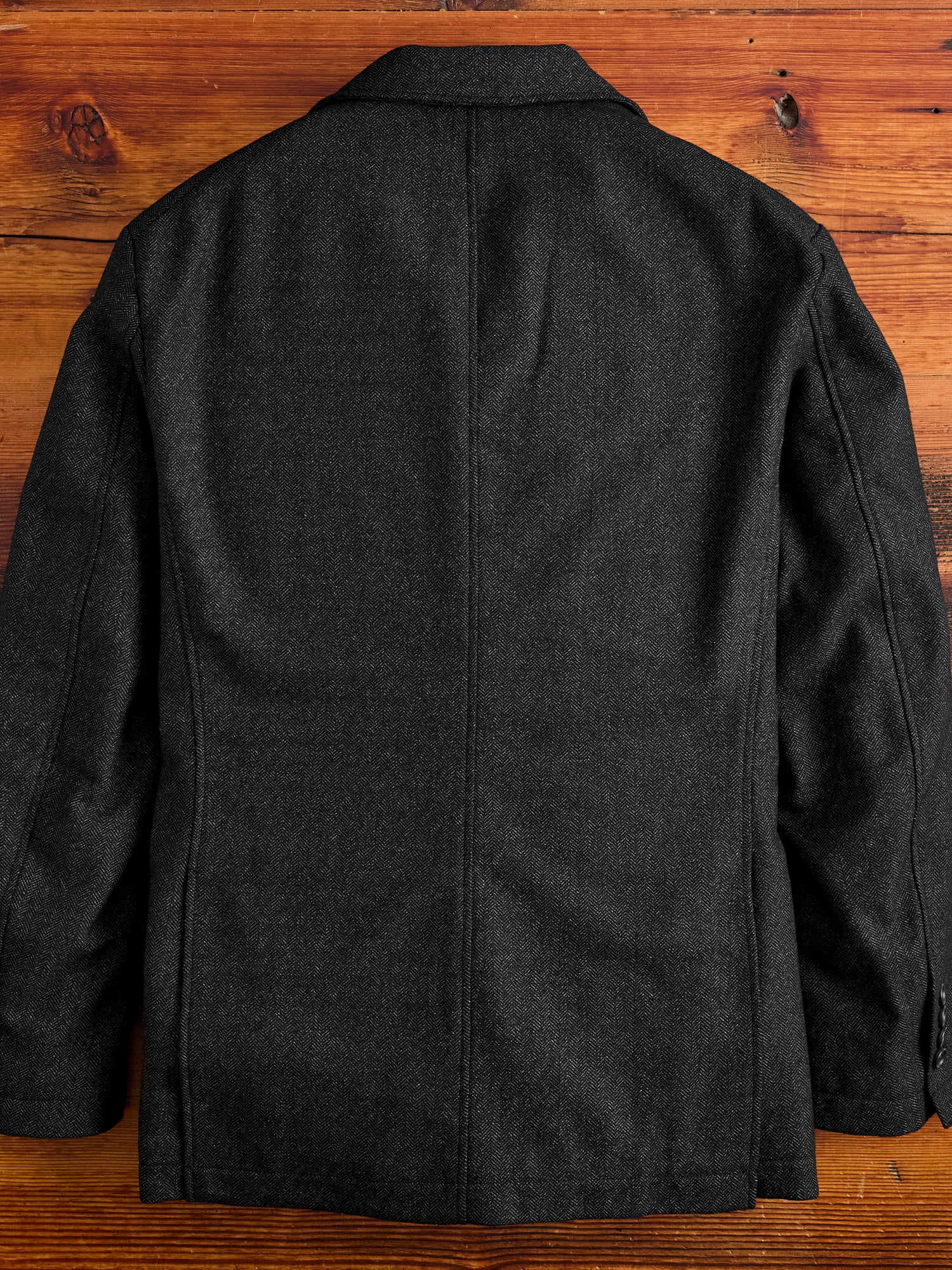 Printed Wool Andover Jacket in Charcoal - Image 4