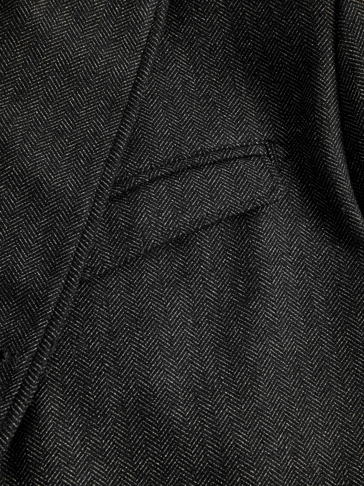 Printed Wool Andover Jacket in Charcoal - Image 6