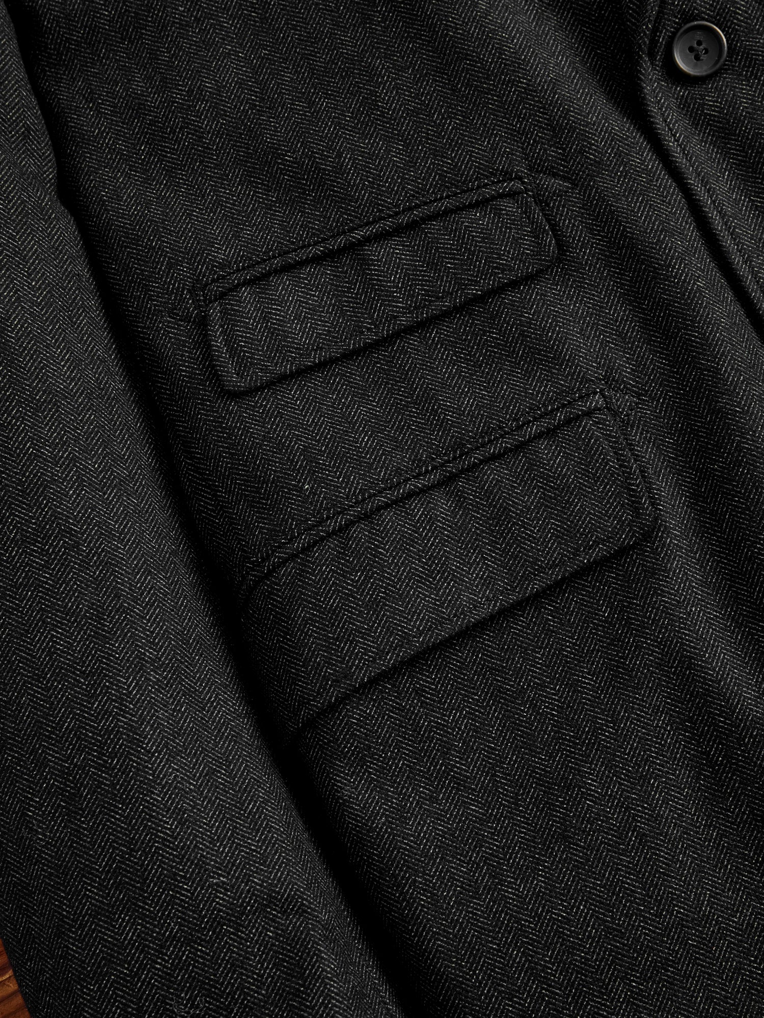 Printed Wool Andover Jacket in Charcoal - Image 7