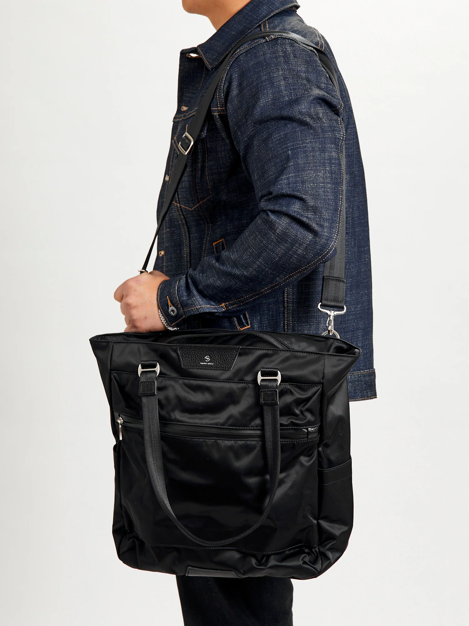 Progress 2way Tote Bag in Black - Image 2