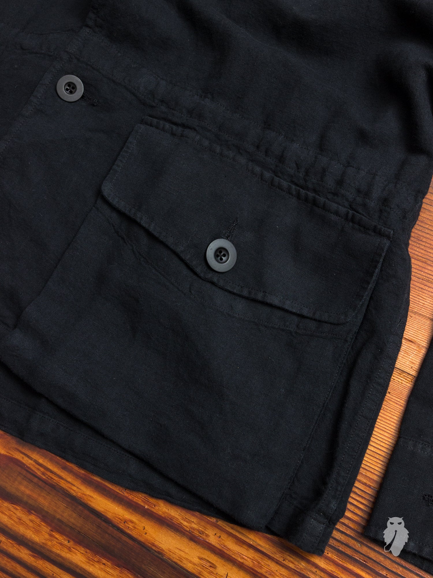 Puff Pocket Shirt in Black - Image 7