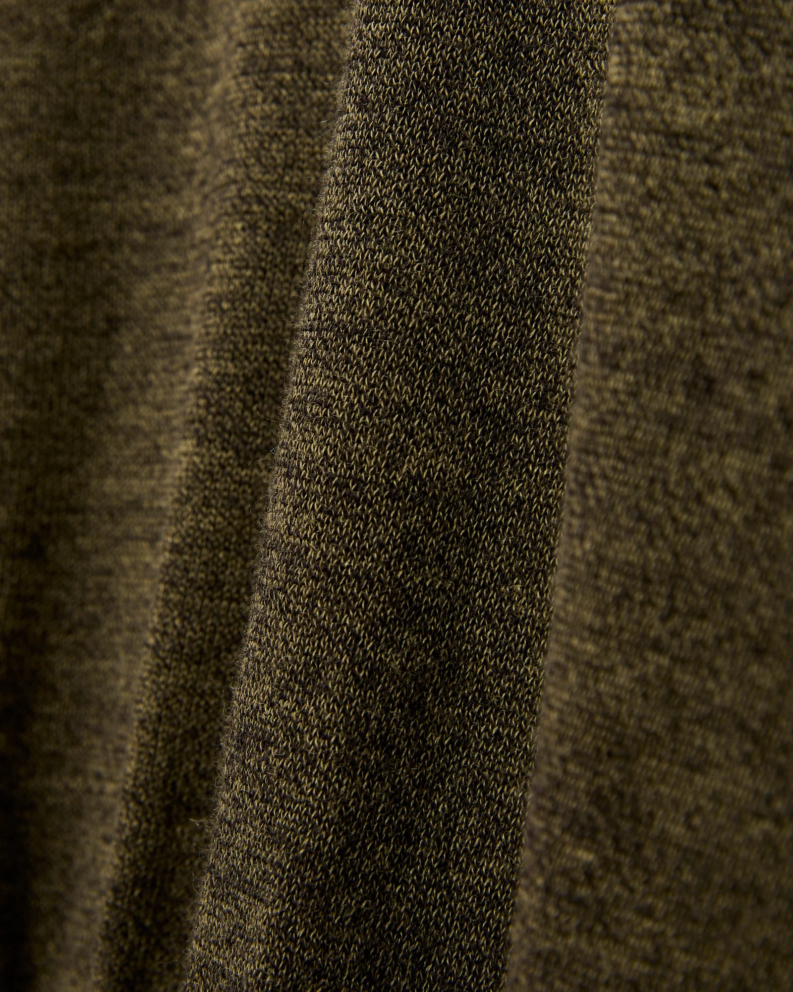 Ramie Wool Crewneck Sweater in Olive - Image 2