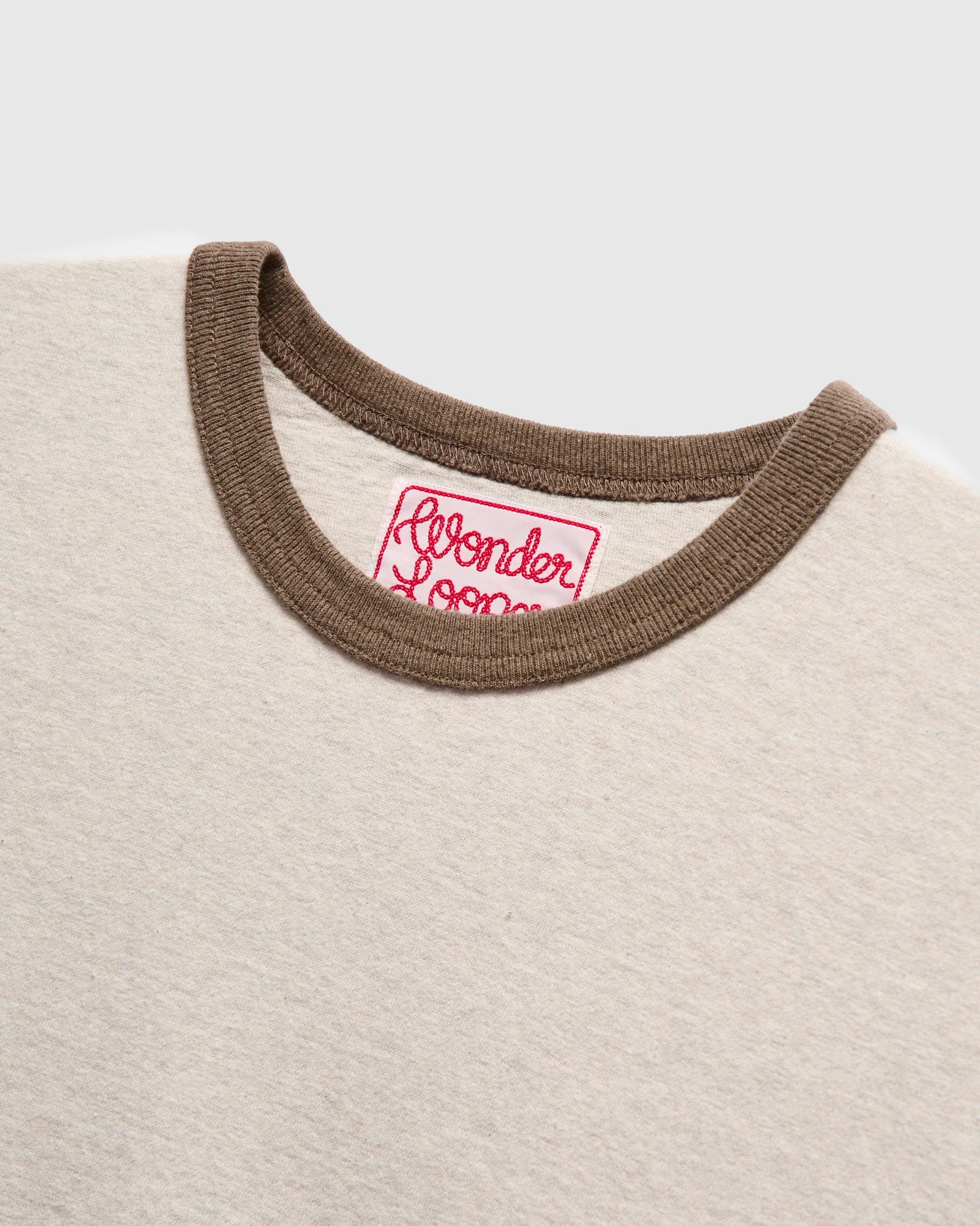 Recycled Cotton FoxFibre Ringer T-Shirt in Stone - Image 4
