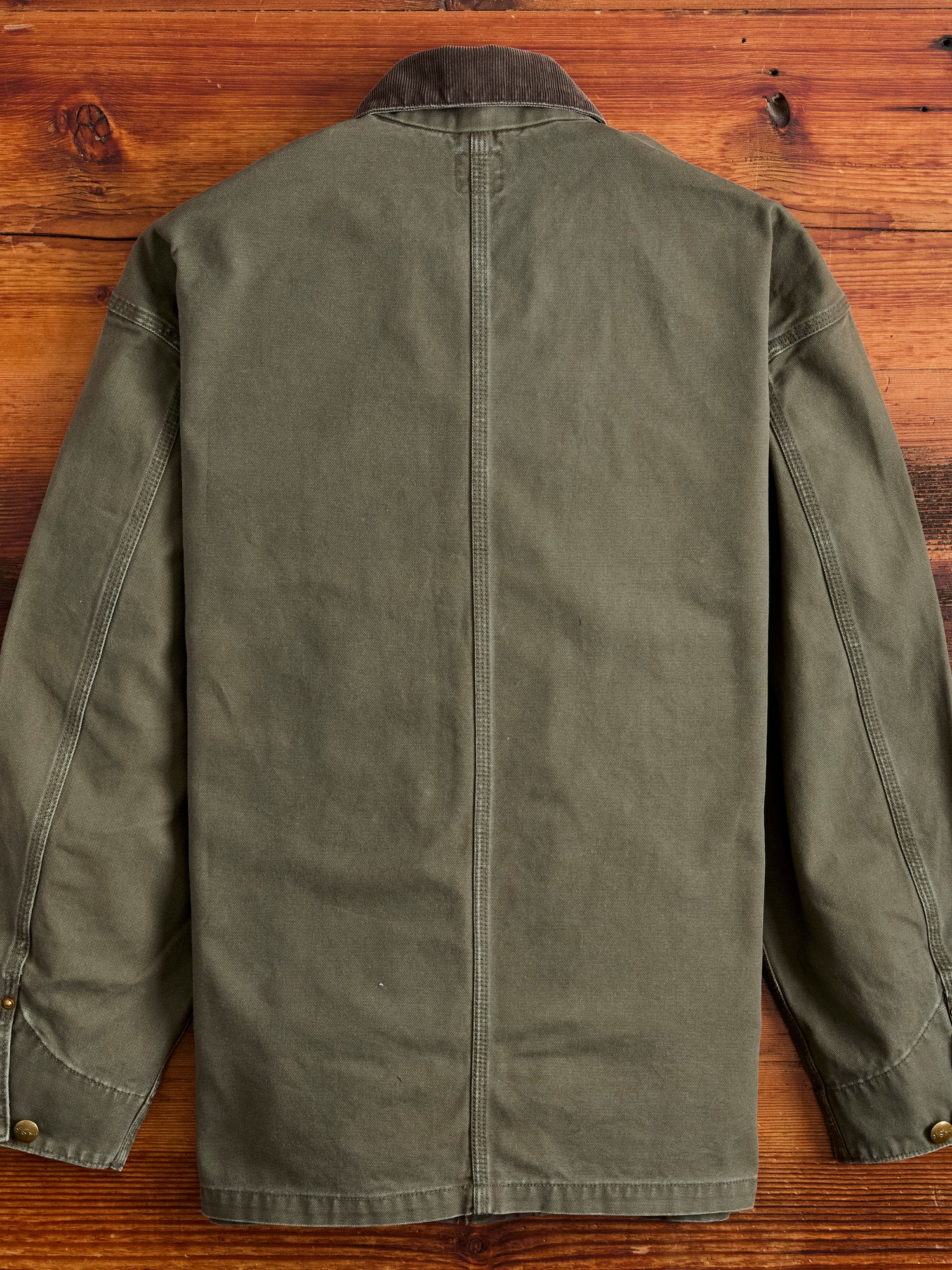 Relaxed Fit Canvas Coverall in Army Green - Image 3