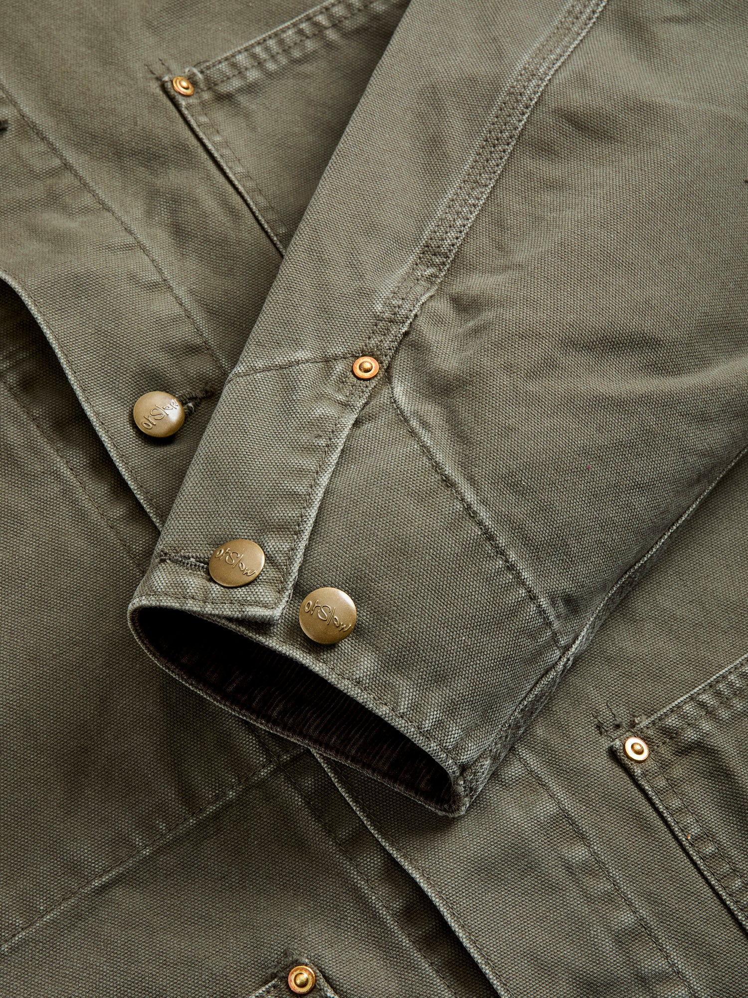 Relaxed Fit Canvas Coverall in Army Green - Image 7