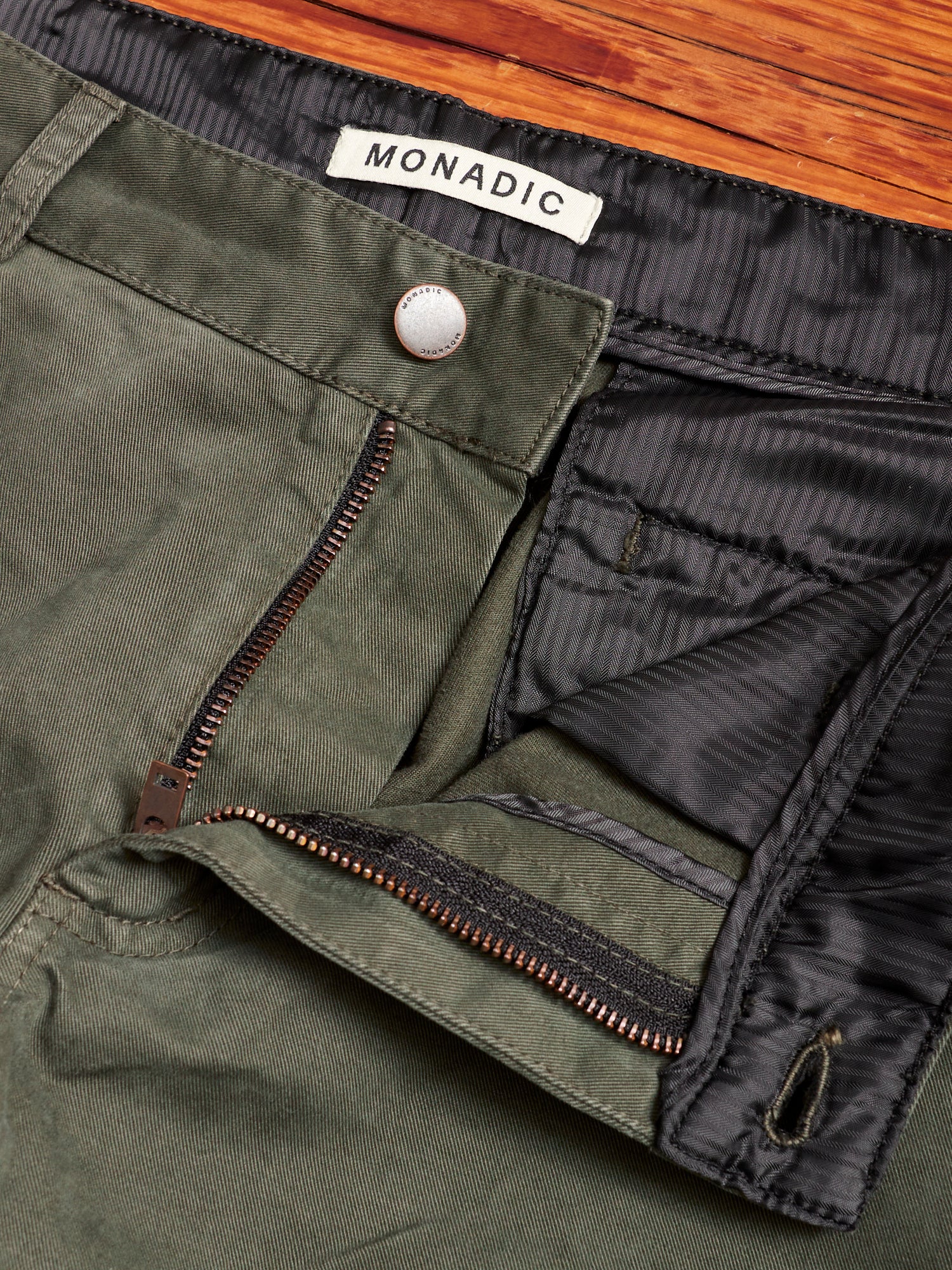 Relaxed Taper Cargo Chino in Olive Drab - Image 6