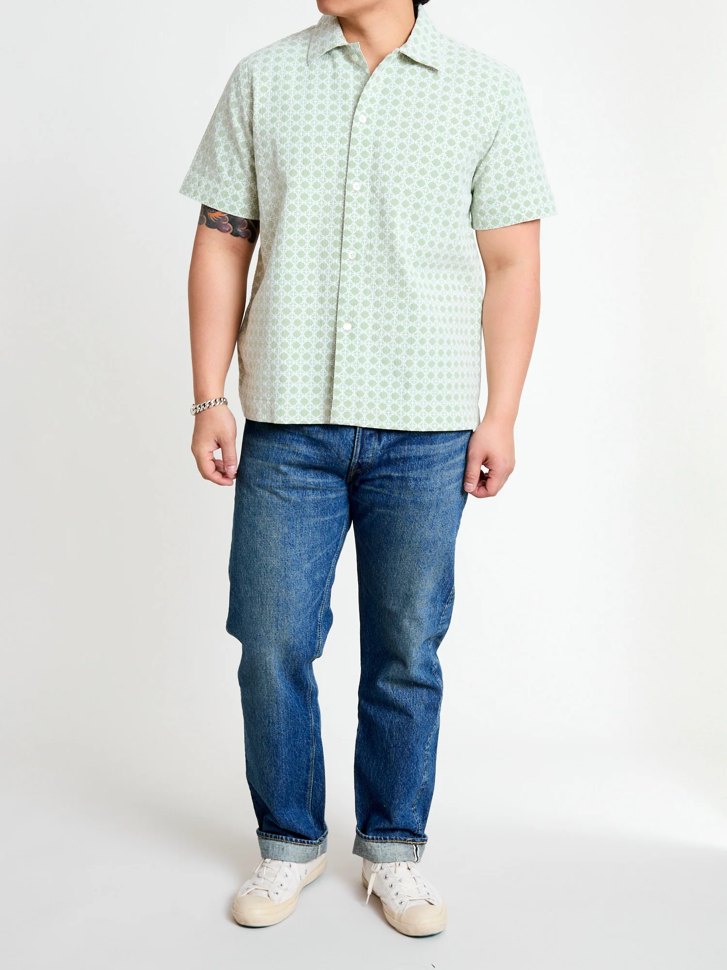 Resort Shirt in Seafoam Rattan - Image 9