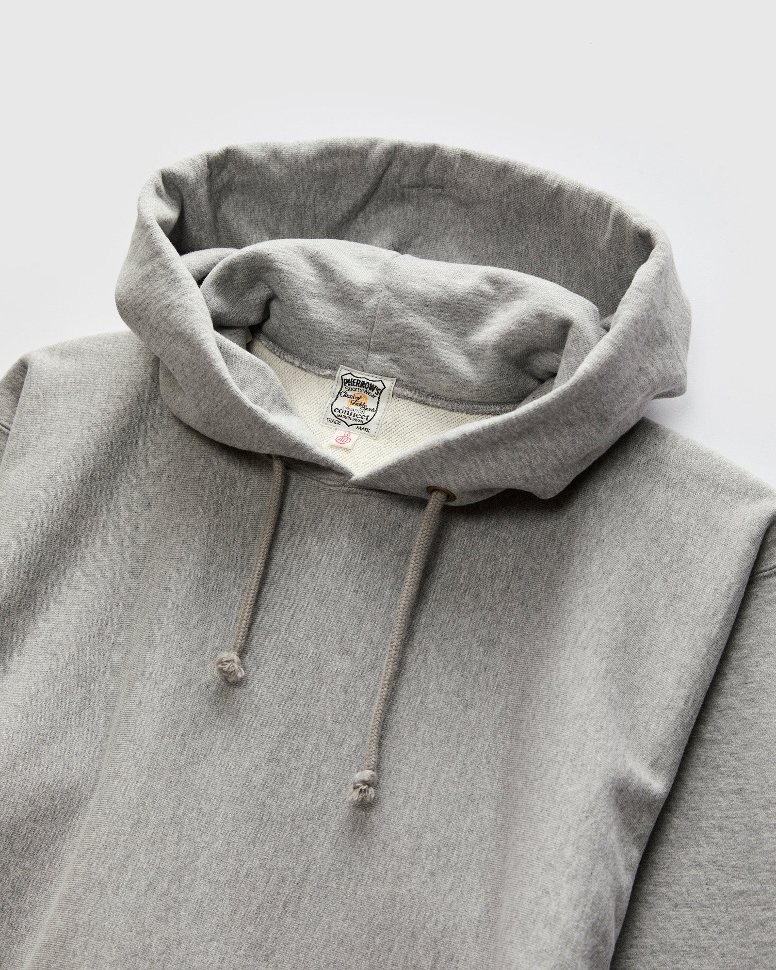Reverse Weave Heavyweight Pullover Hoodie in Heather Grey - Image 3