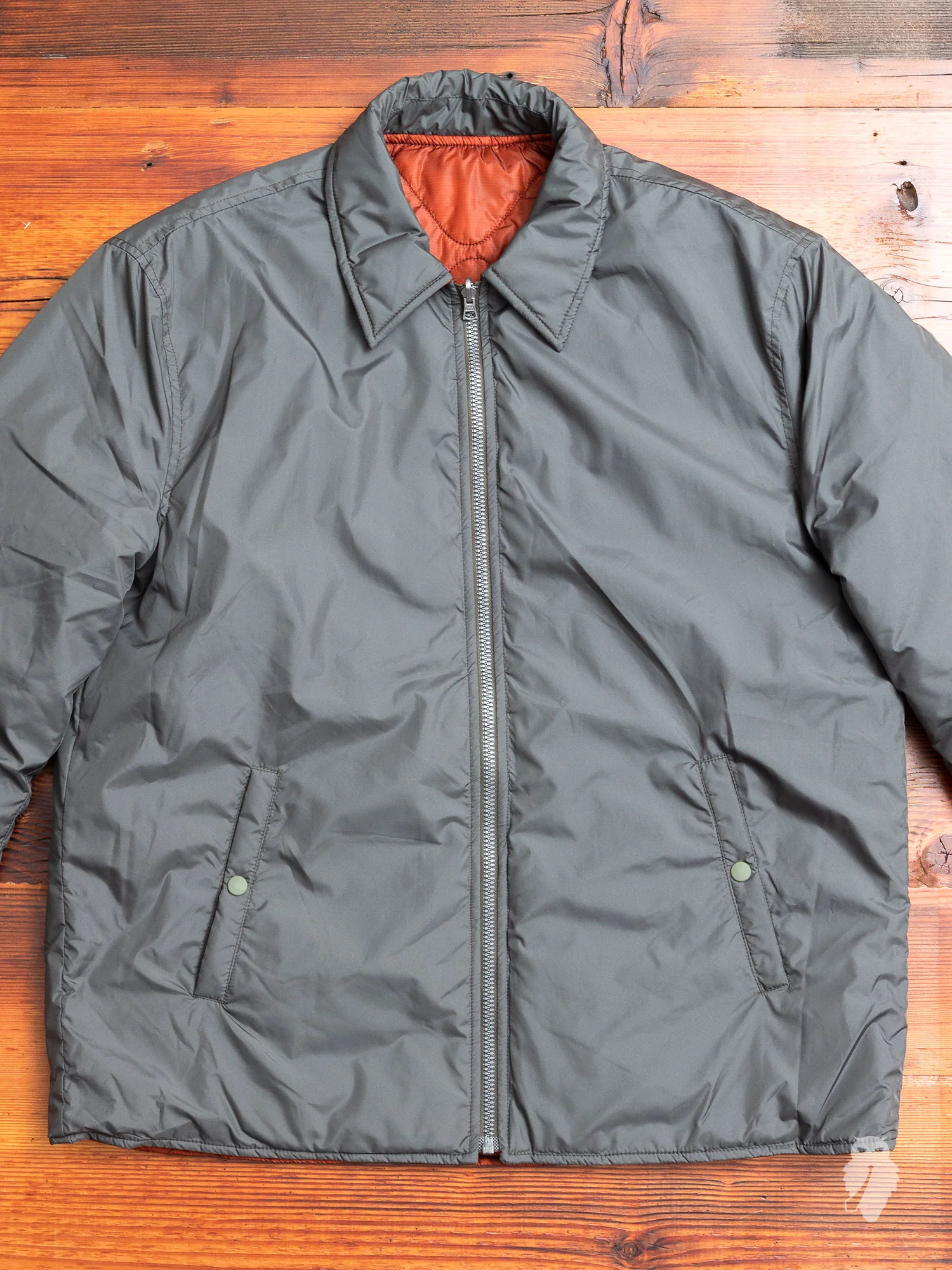 Reversible Blouson in Olive Soft Nylon