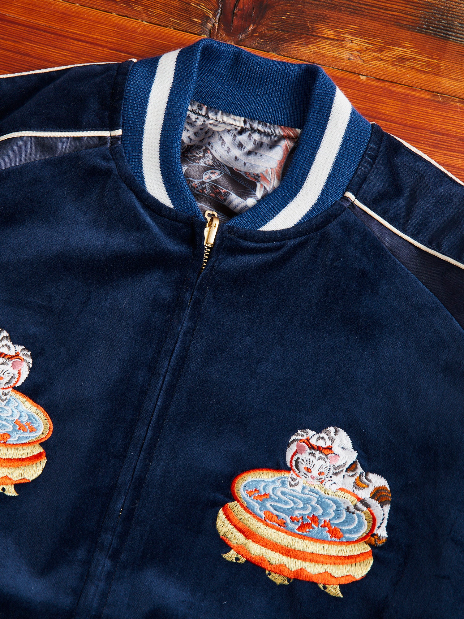 Reversible Souvenir Jacket in Navy - Image 7