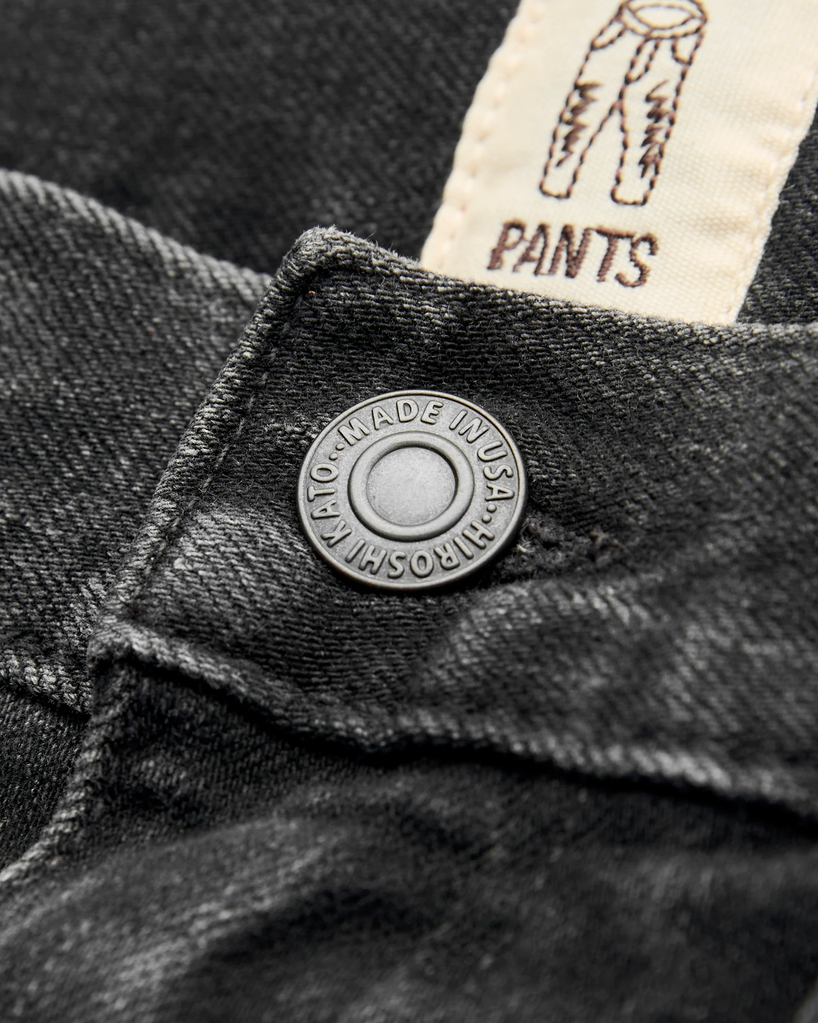 "Rilo" 10.5oz Washed Black Stretch Selvedge Denim - Pen Slim - Image 5