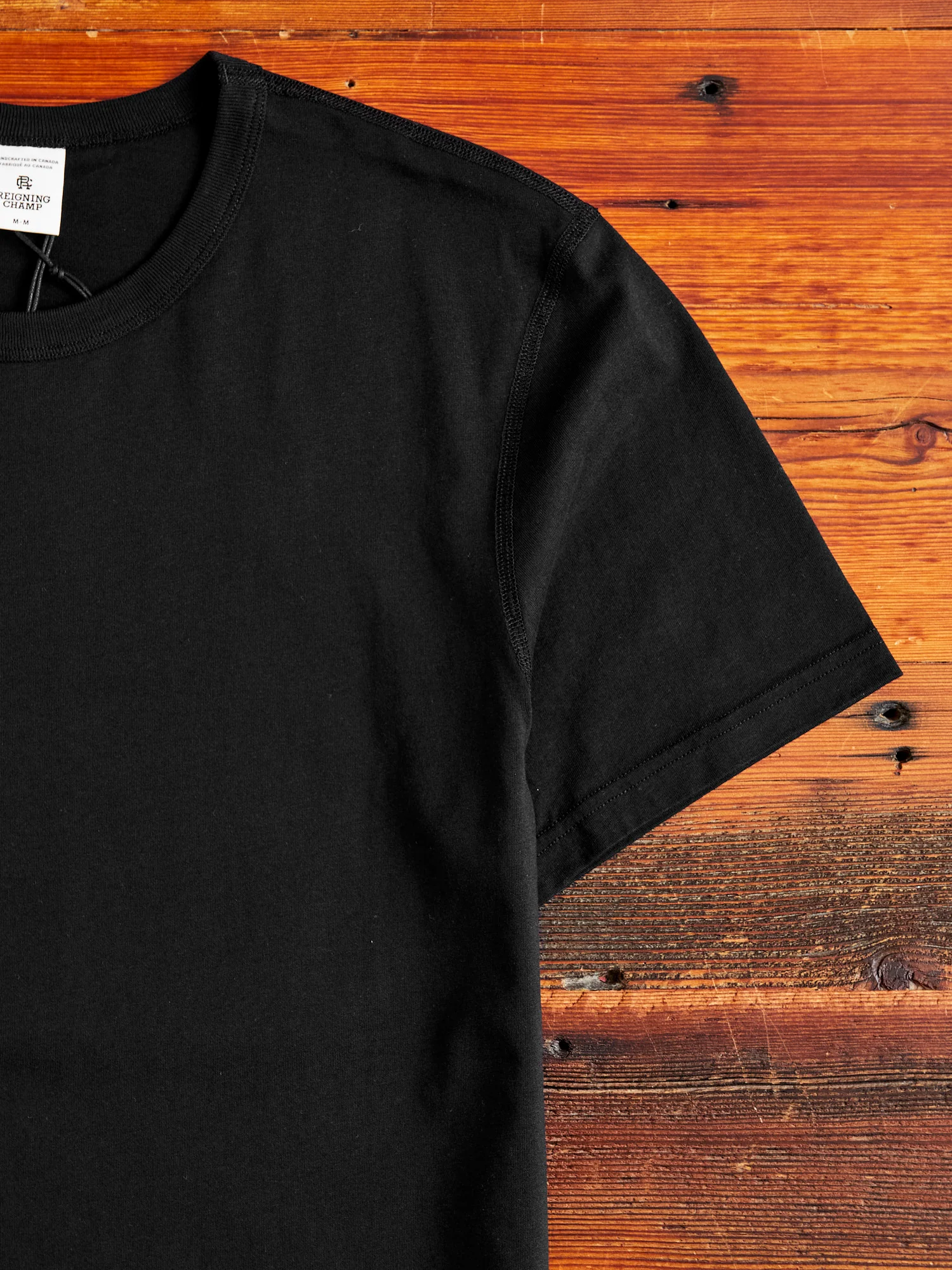 Ringspun Jersey T-shirt in Black - Image 3