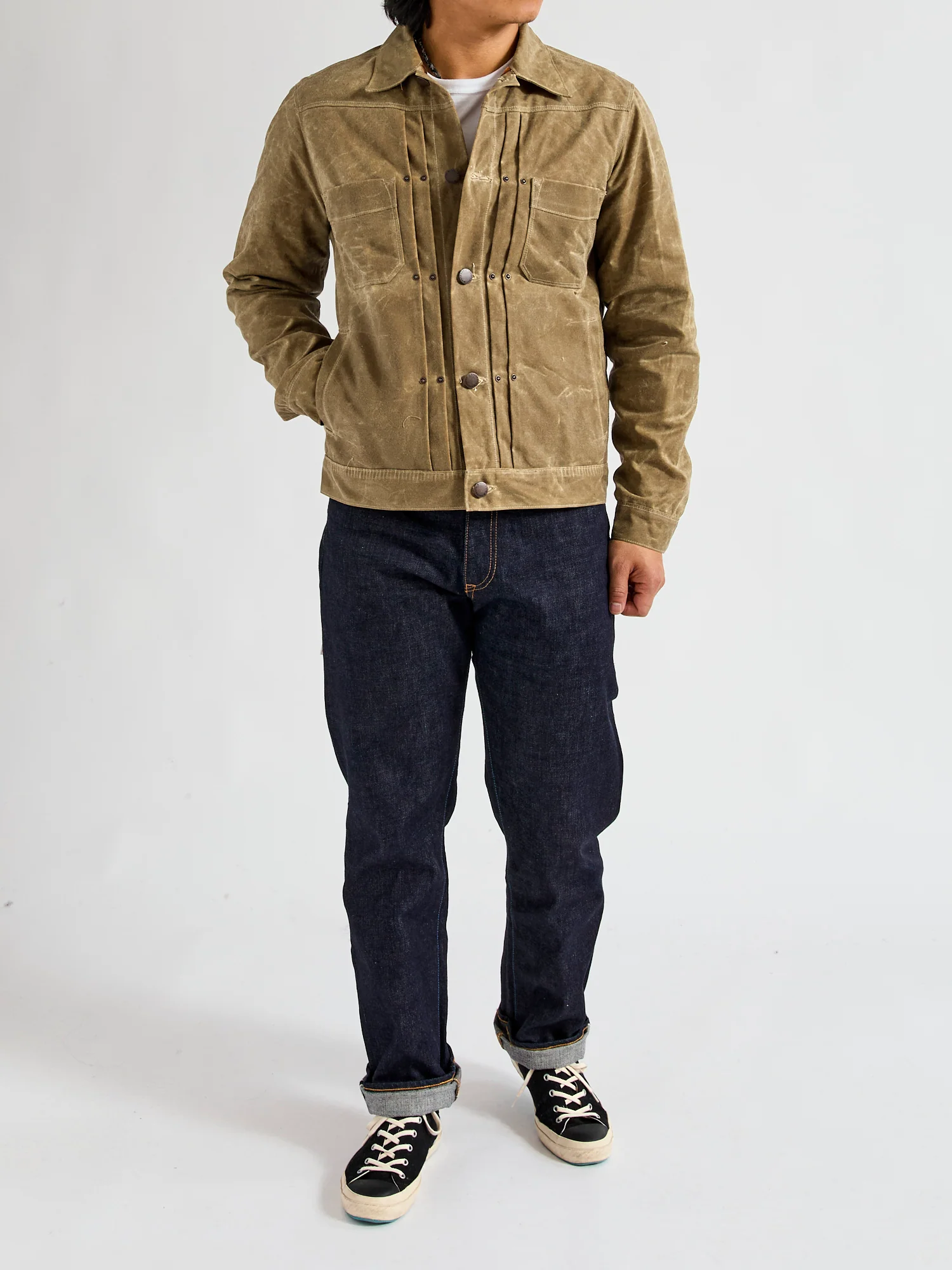 Waxed Canvas Riders Jacket in Tobacco Brown - Image 5