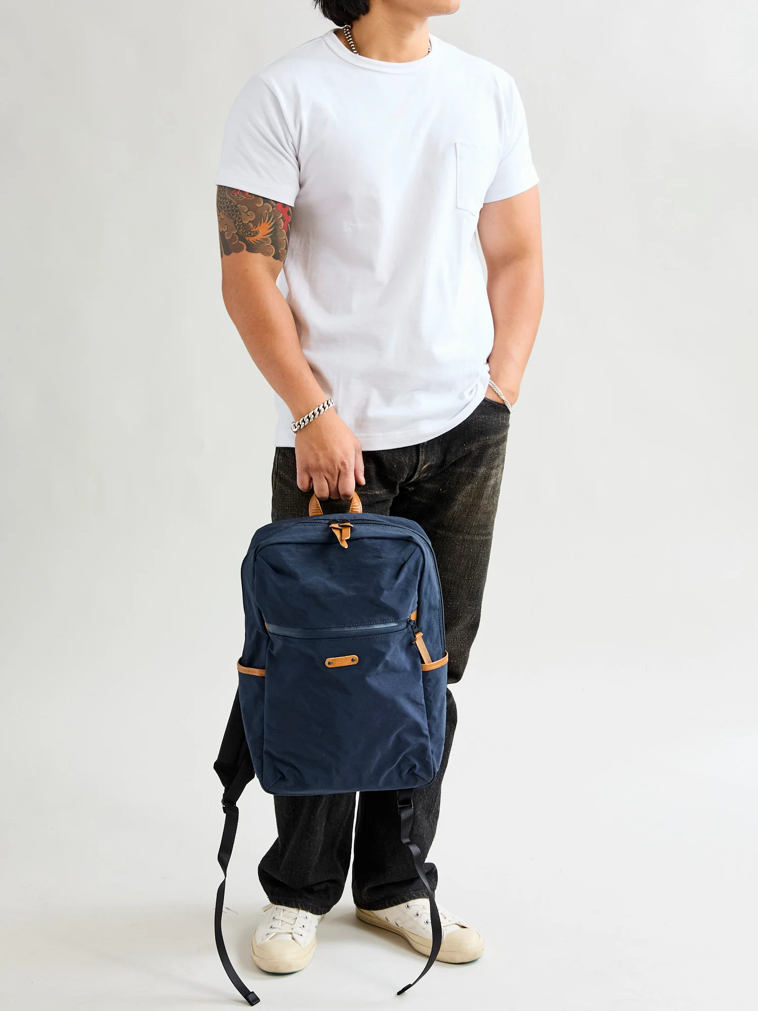 Root Square Backpack in Navy - Image 13