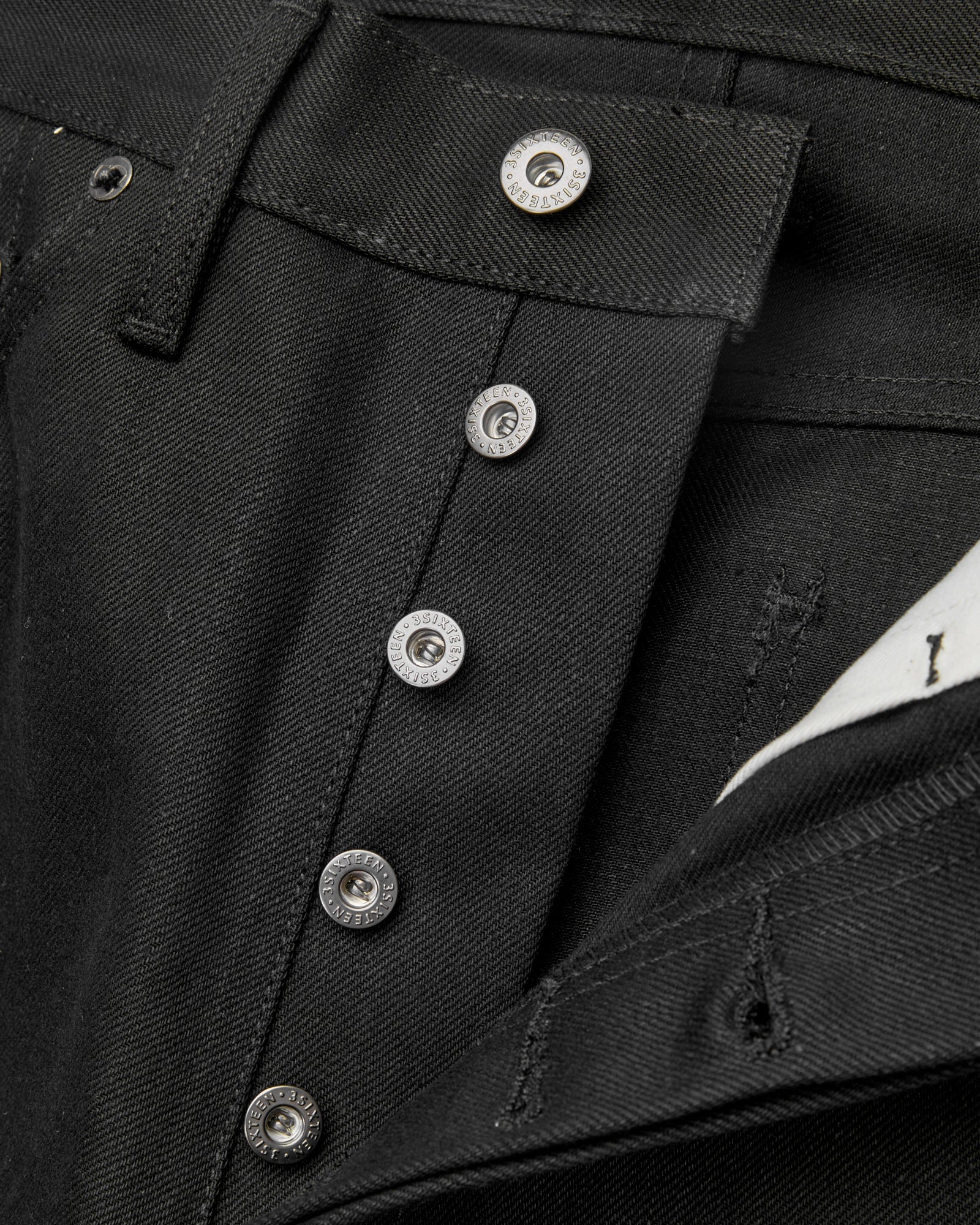 RS-220x 14.5oz Solid Black Selvedge Denim - Relaxed Straight Fit - Image 7